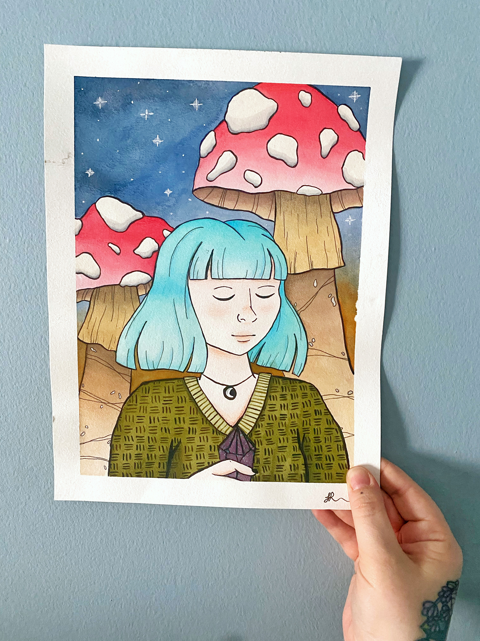 Watercolour and ink on mixed media paper, 2020