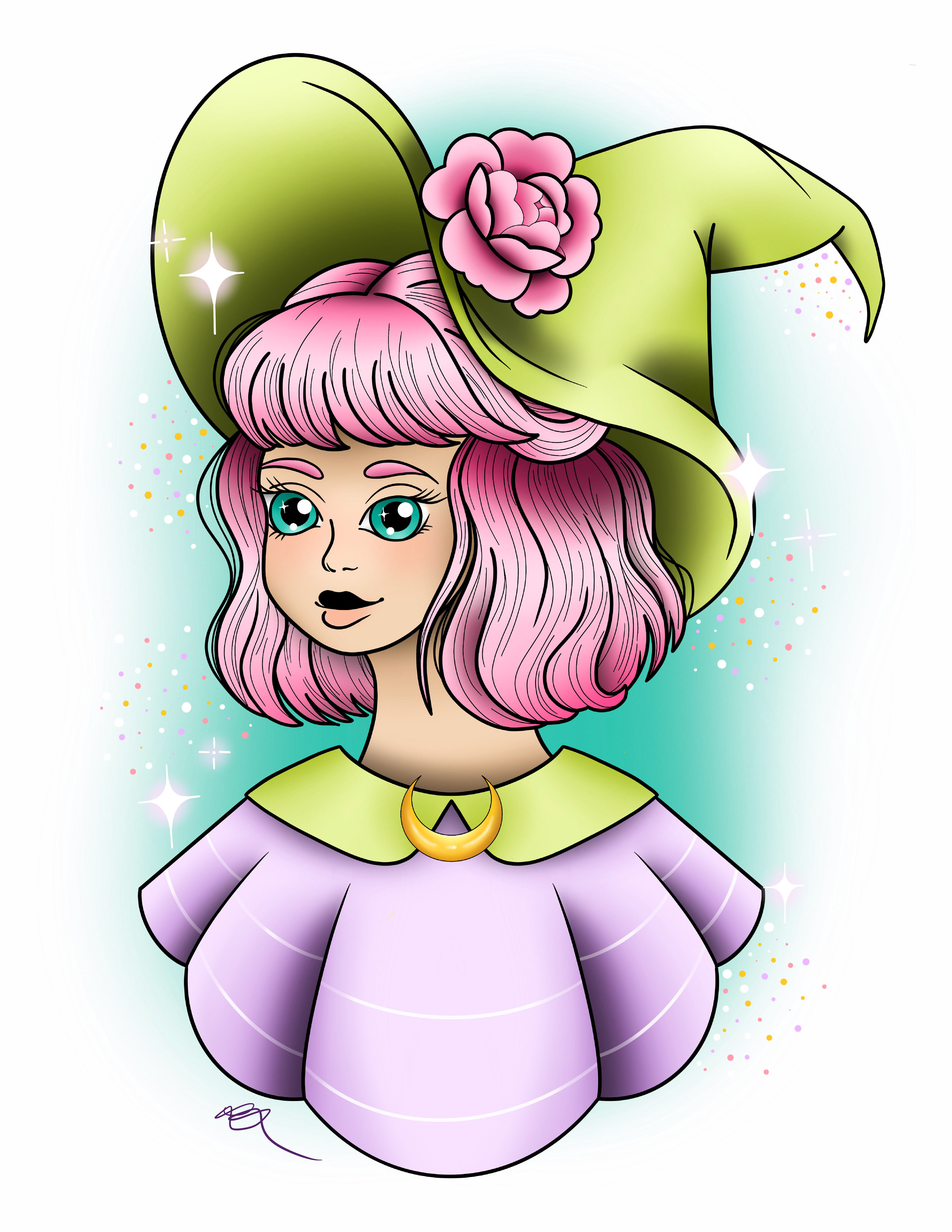 Pastel Witch, Procreate on iPad 2021