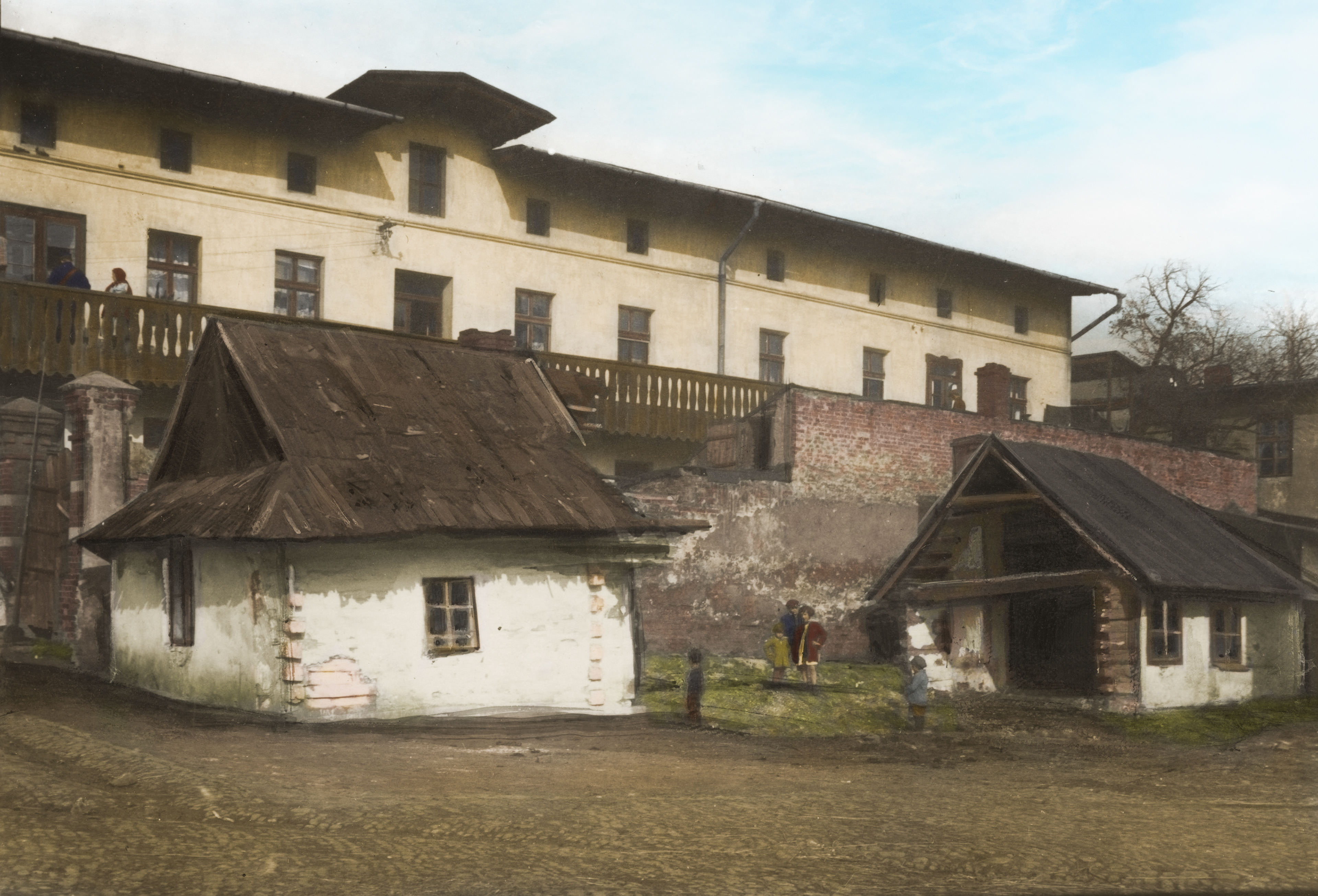 Oświęcim, dwudziestolecie międzywojenne. Plac Słoneczny i nieistniejące już zabudowania