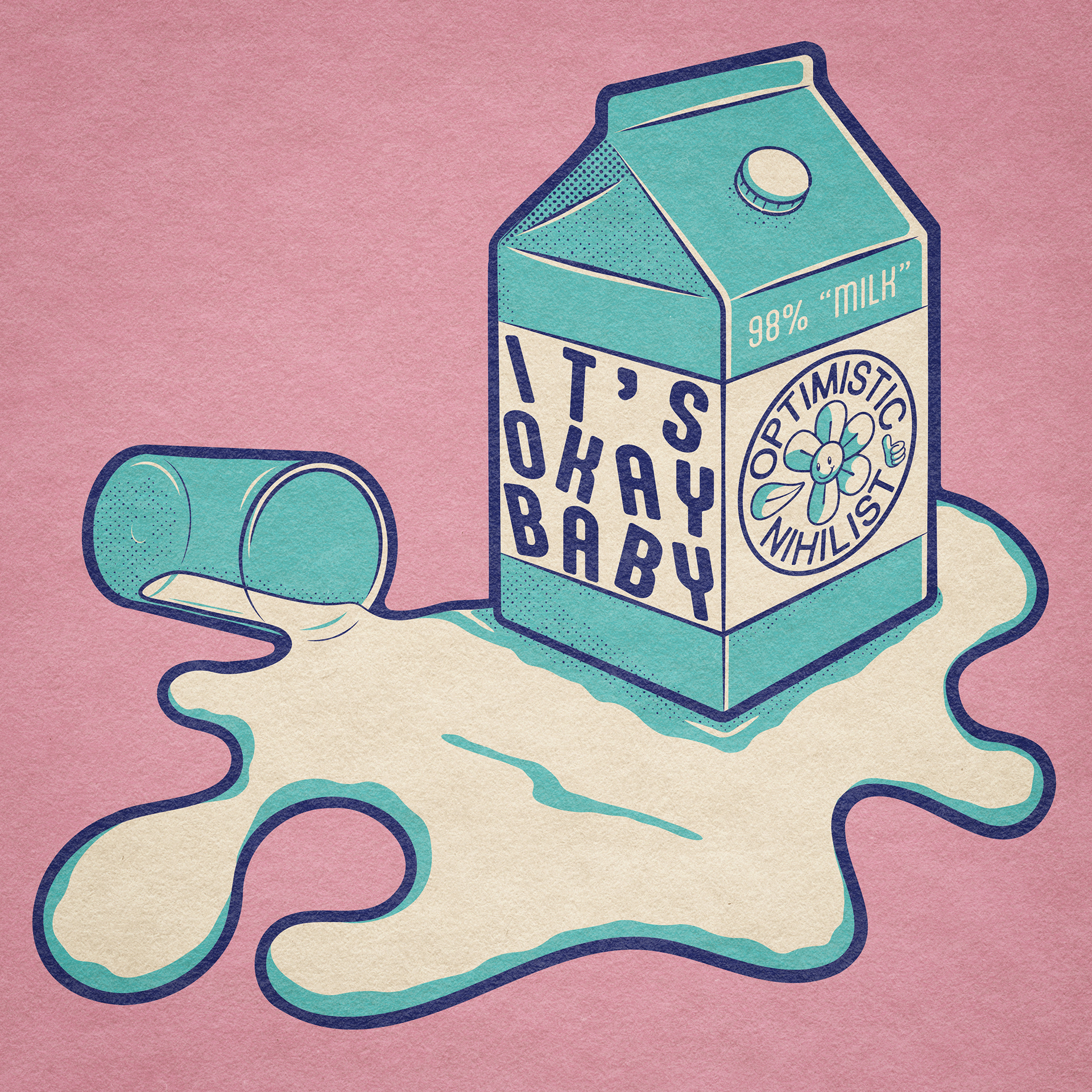 "spilled milk" sticker design