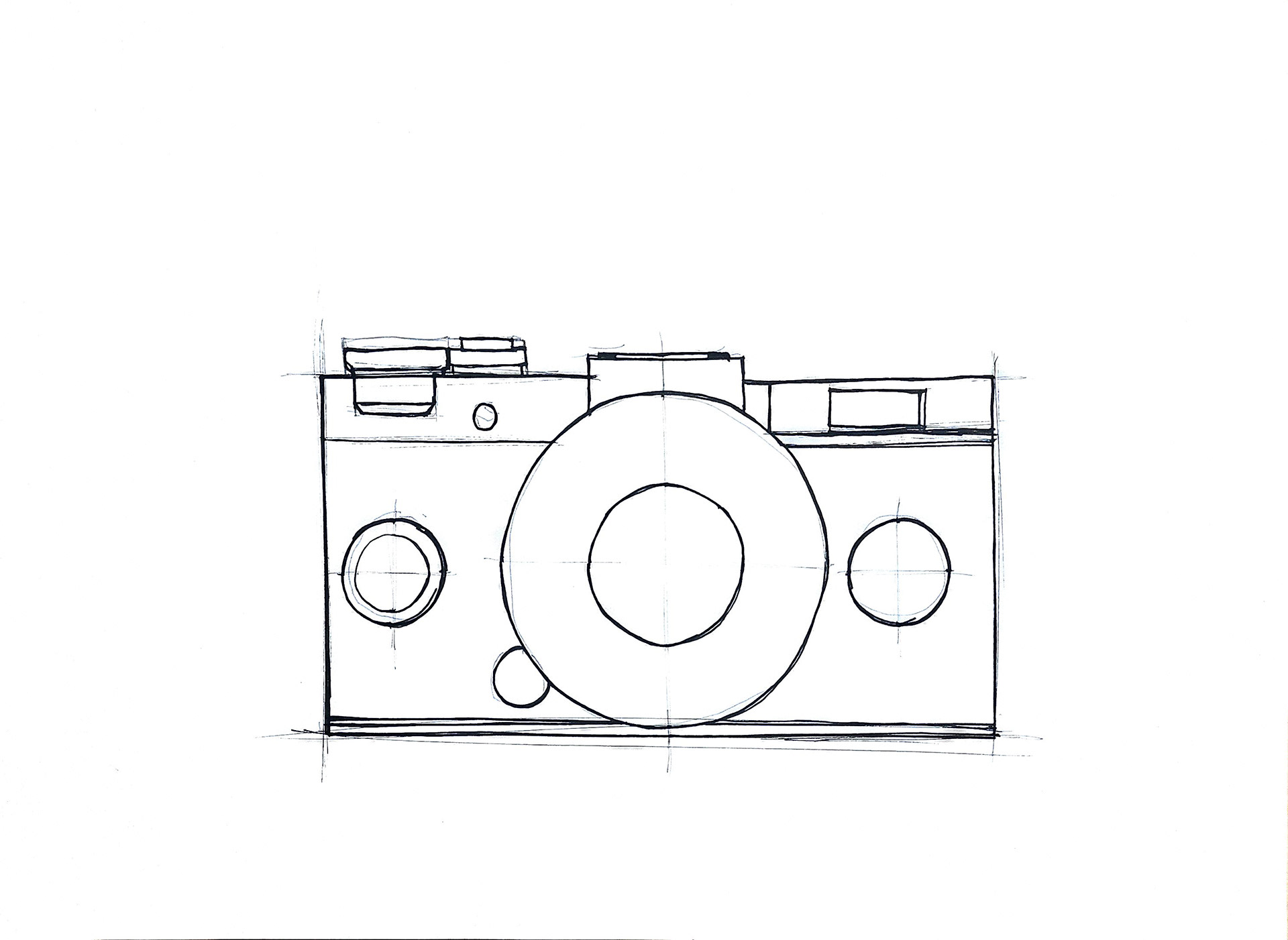 onderlegger camera schets