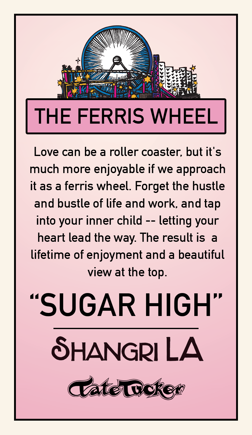 Back of the "Sugar High" Tarot Card
