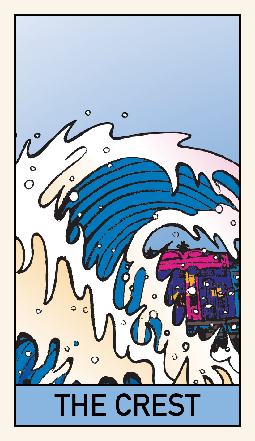 Front of the "Drop In" Tarot Card