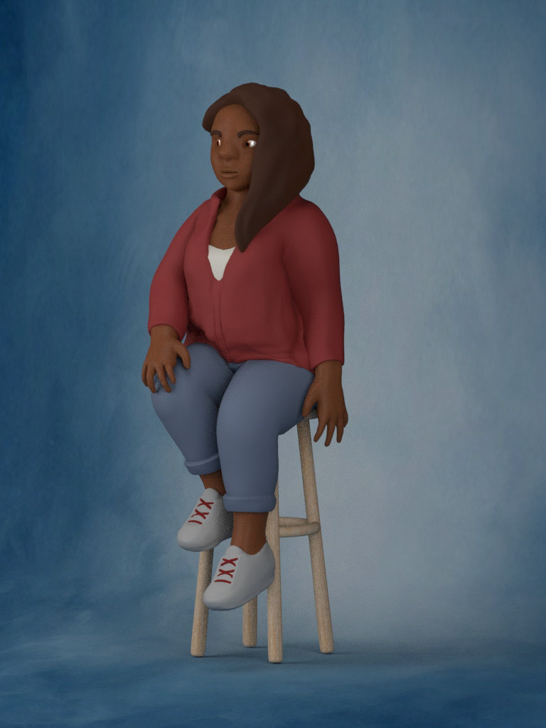 3D Character; made and rigged in Maya