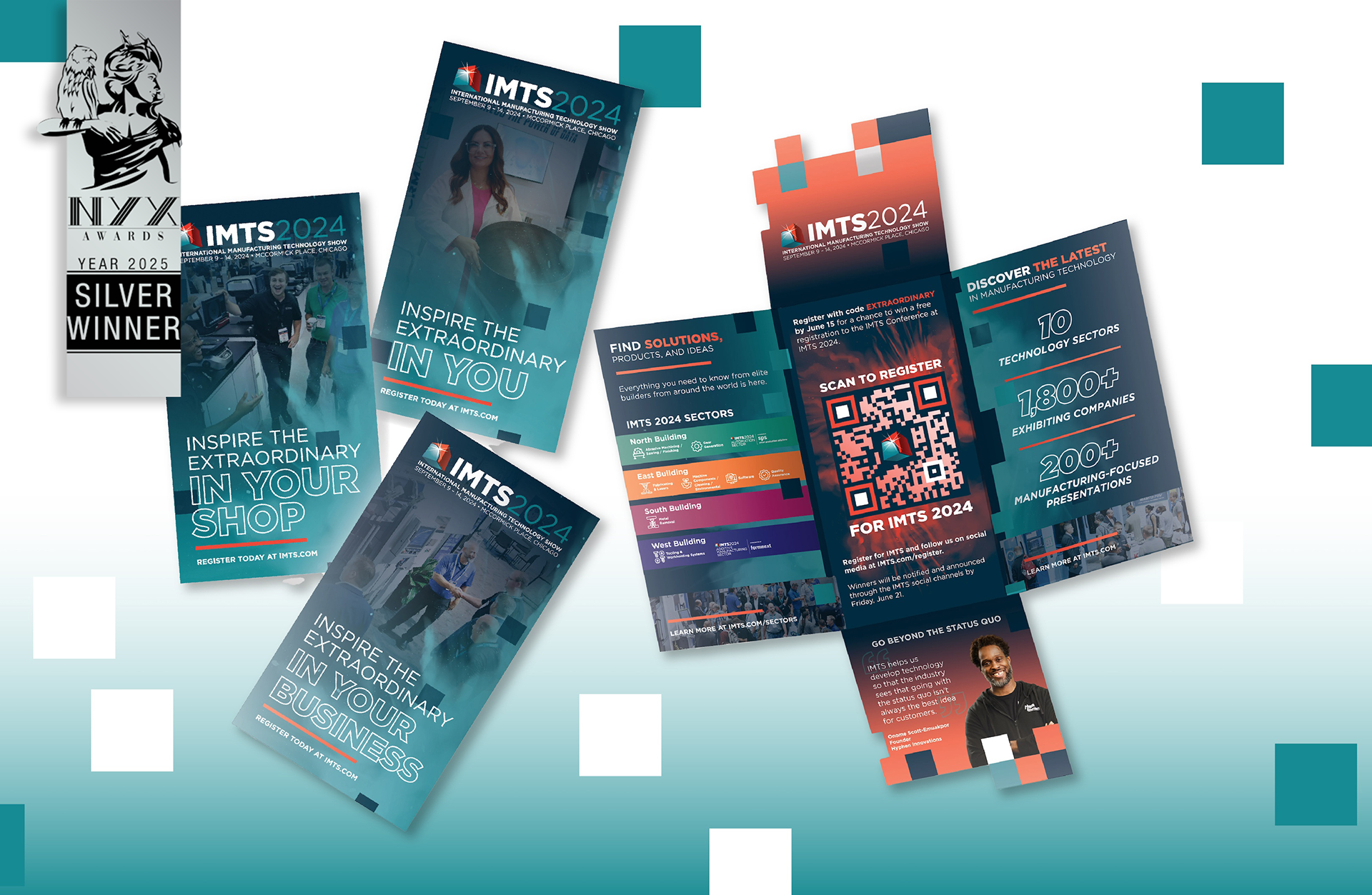 Mailers for the award-winning IMTS 2024 campaign