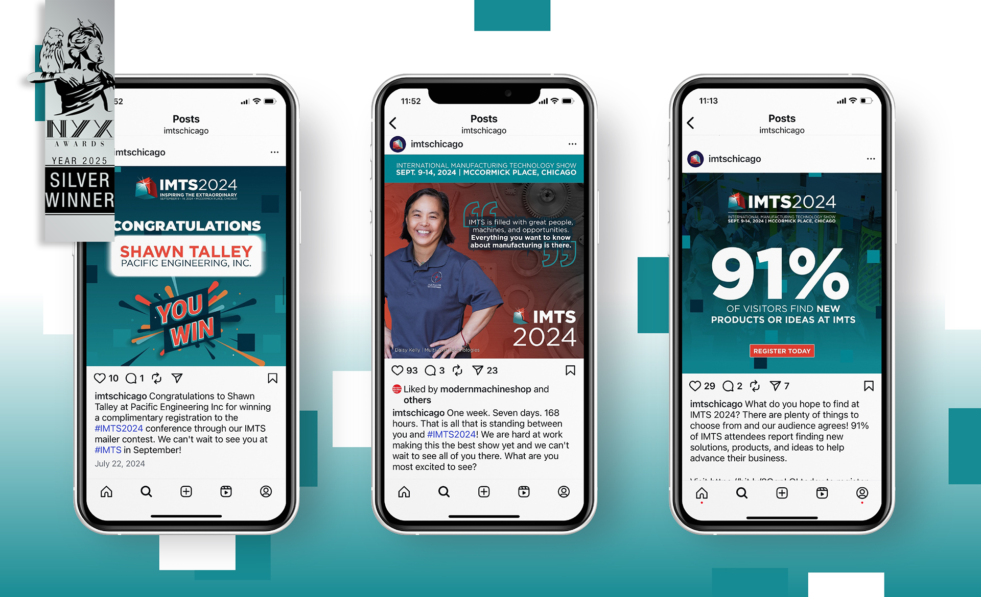 Social Graphics for the award-winning IMTS 2024 campaign