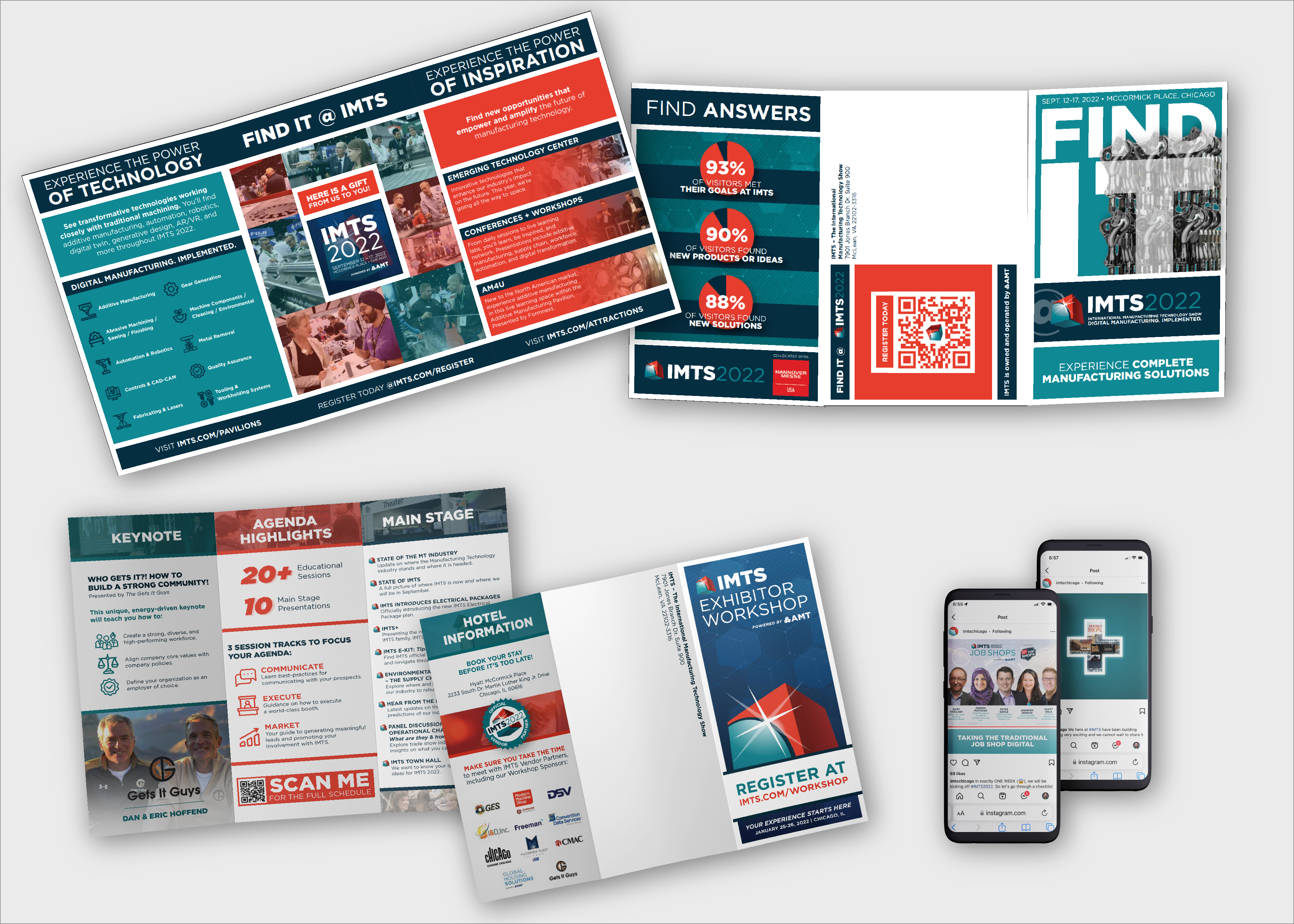 Brochures and social media posts to build the hype for IMTS 2022