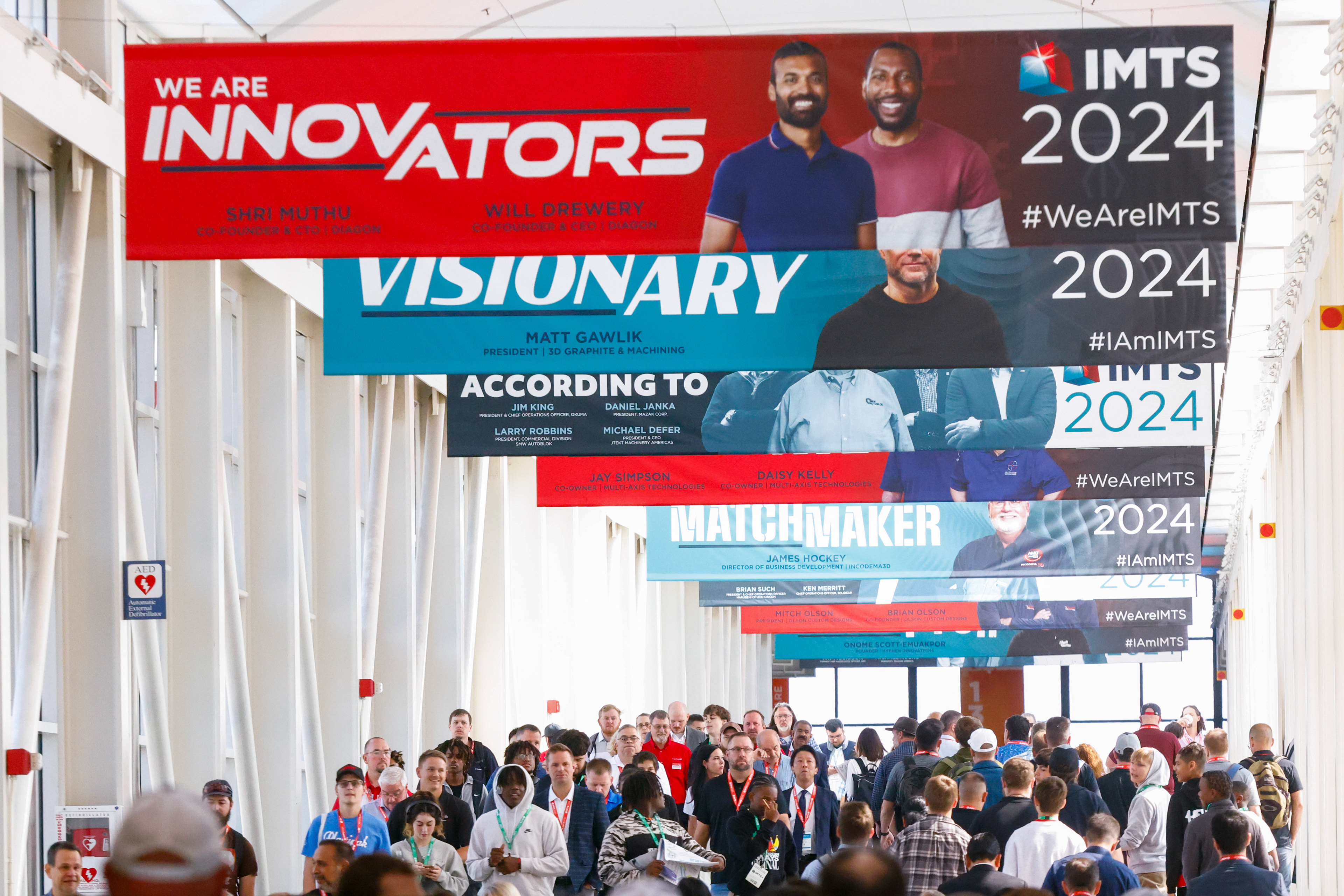 Large hall banners at IMTS 2024