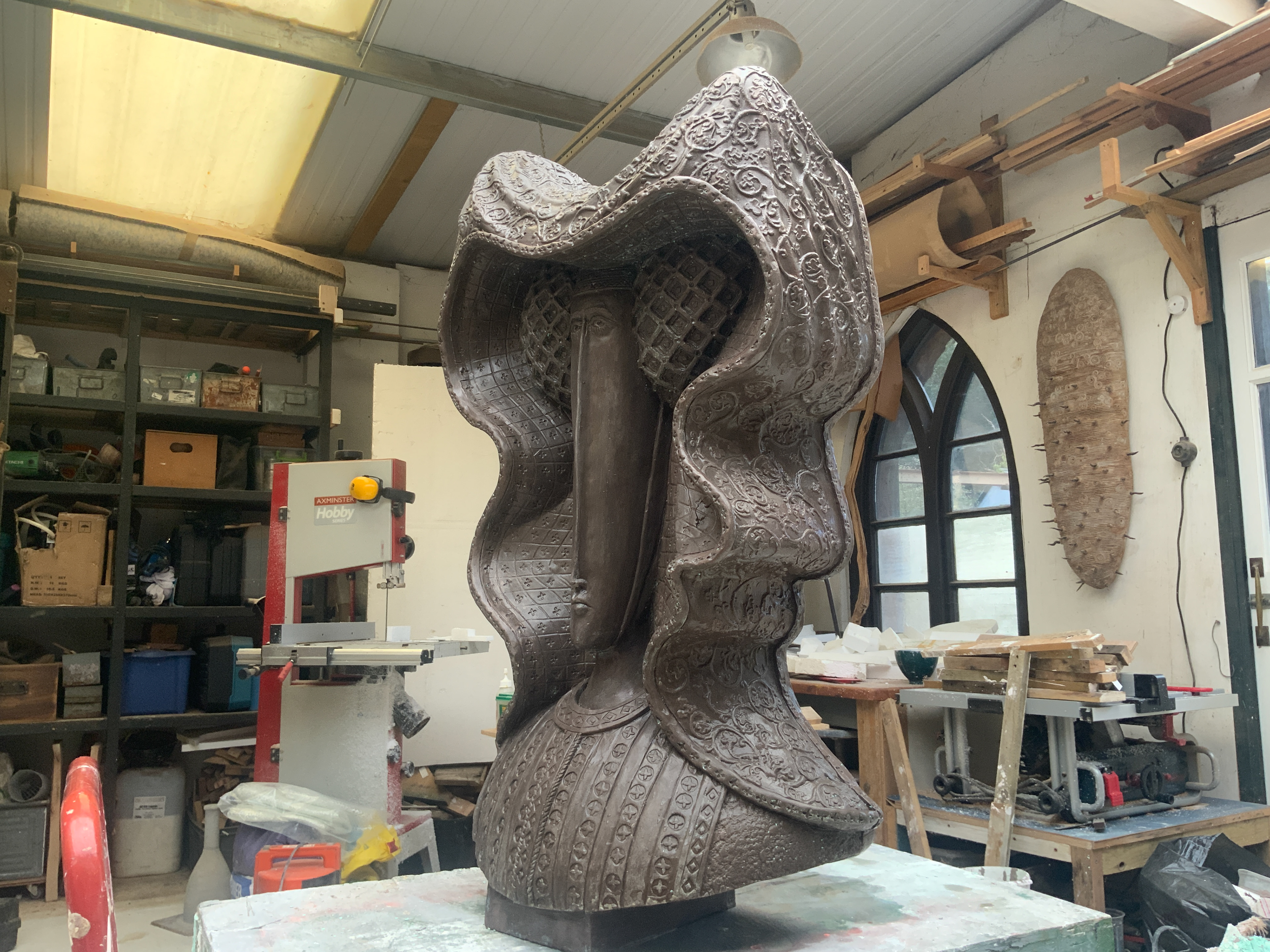 The cast jesmonite sculpture