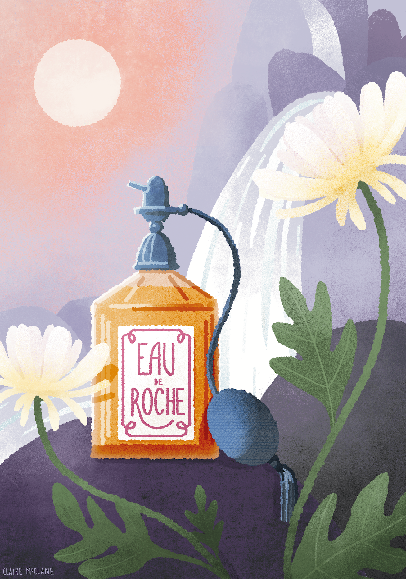 Eau de roche, peinture digitale, 2024