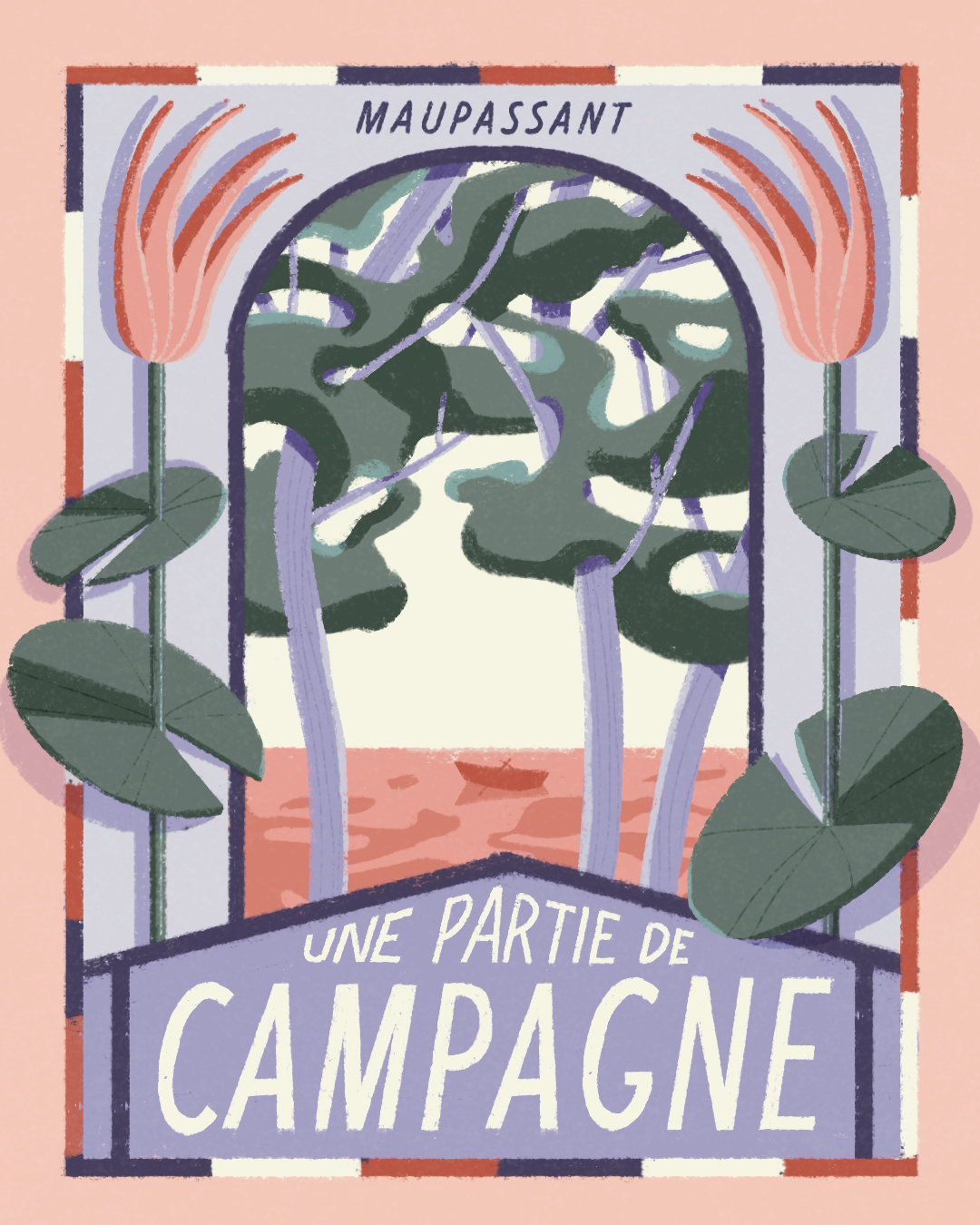 Une partie de campagne, peinture digitale, 2024