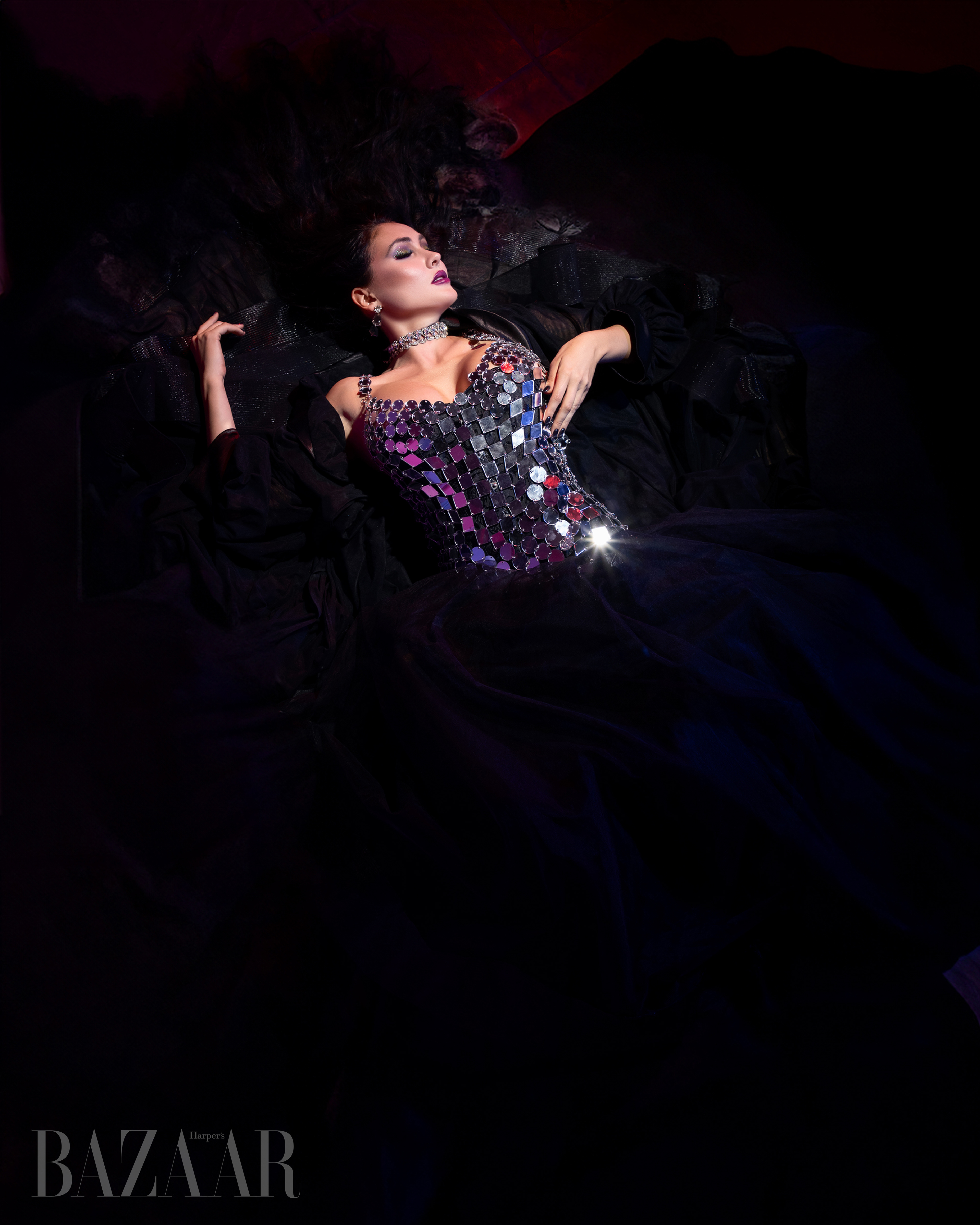 Harper's Bazaar SOPHIA MENGROSSO editorial retouching, high-end fashion post-production