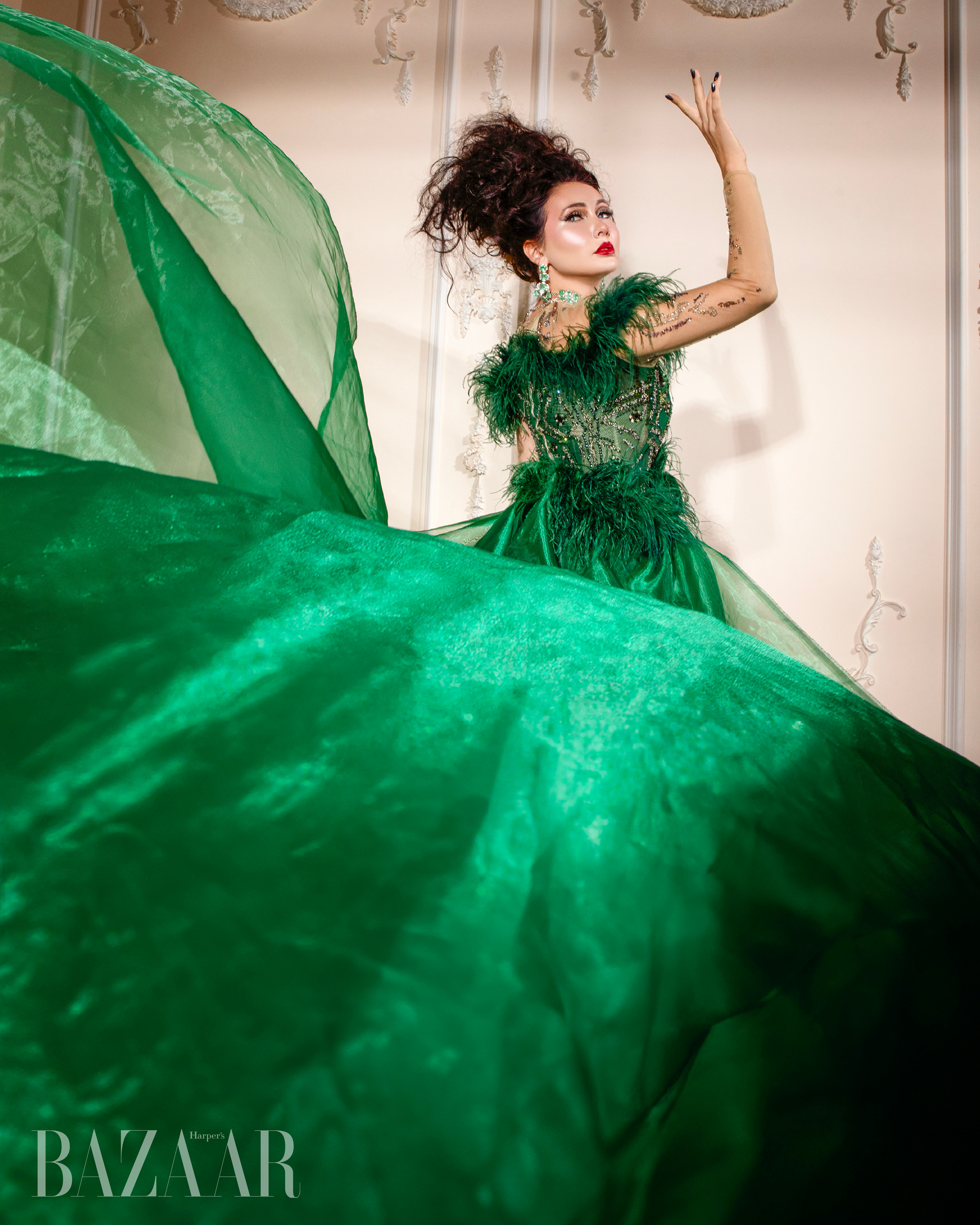 Harper's Bazaar SOPHIA MENGROSSO editorial retouching, high-end fashion post-production