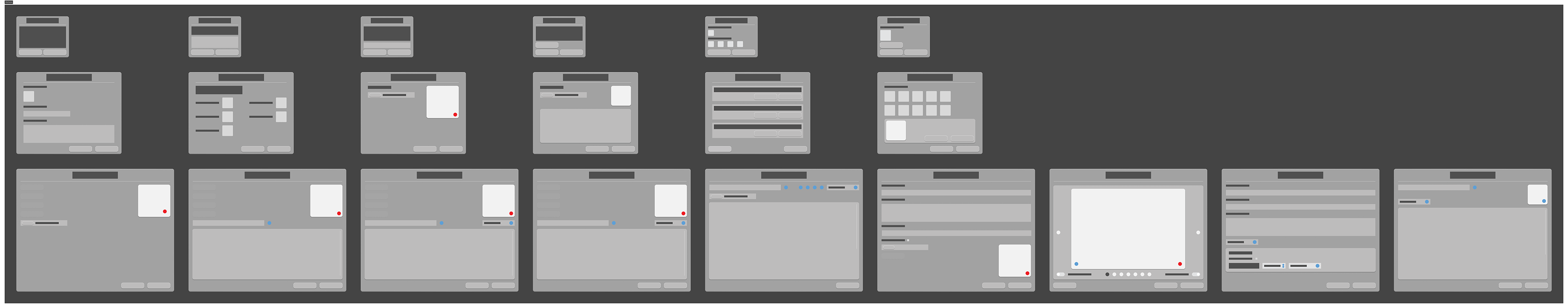 New Modal Wireframes