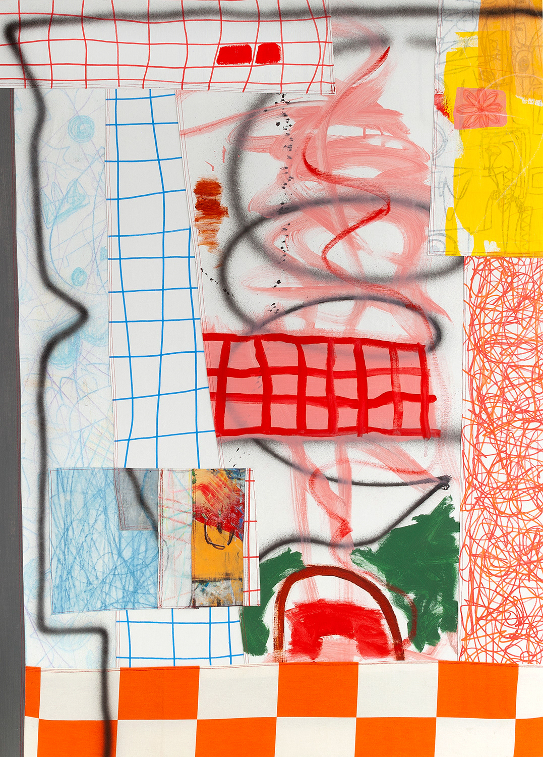 Racing car - Tunnel - Tornado. Size 105 x 145 cm. SOLD