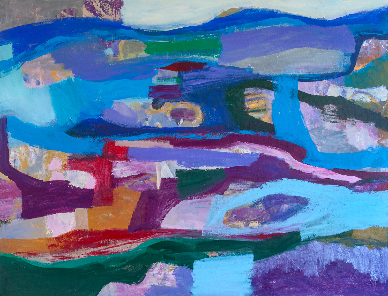 130 x 100 cm - Landscape - Island - Waterfall