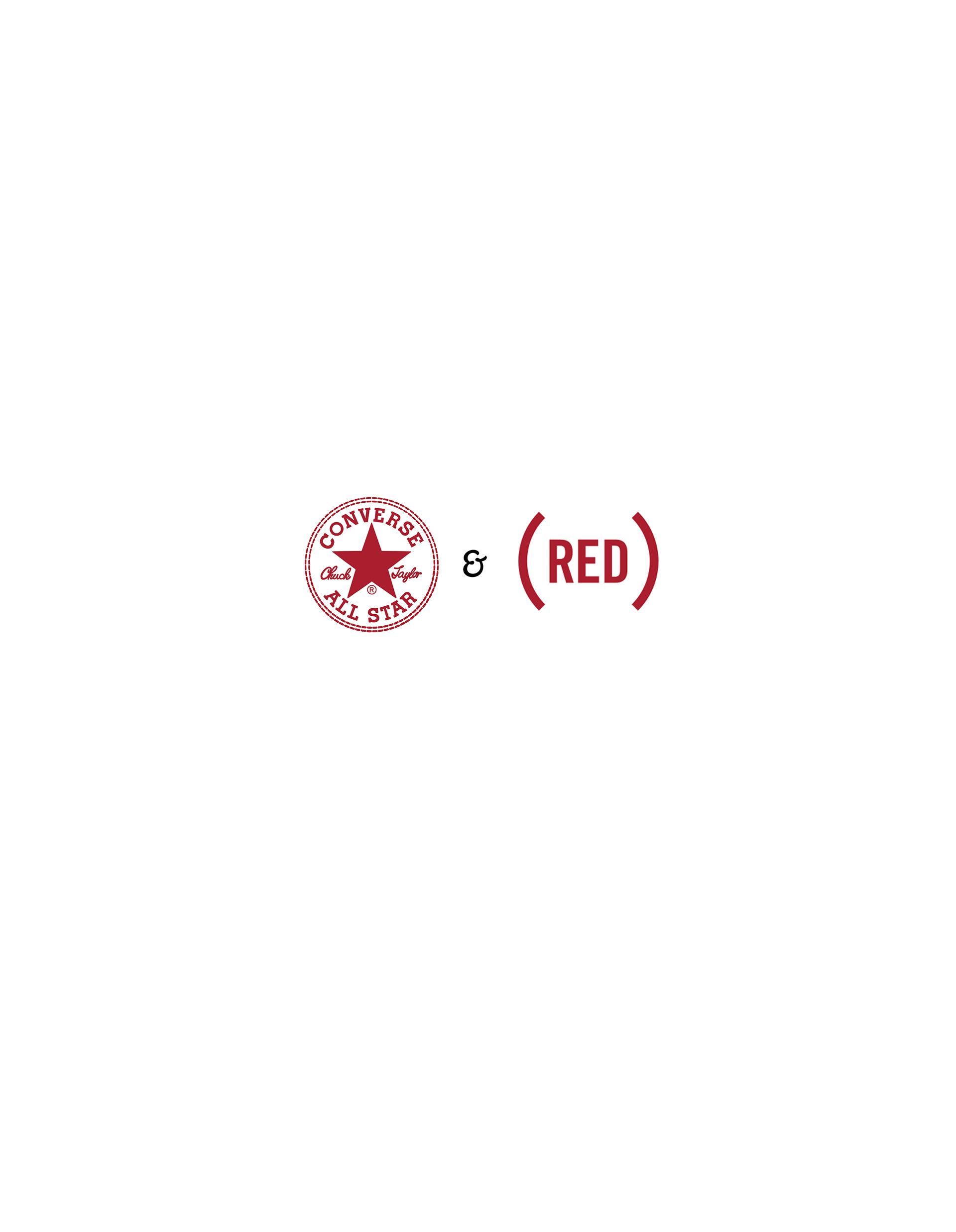 converse logo and the word red.