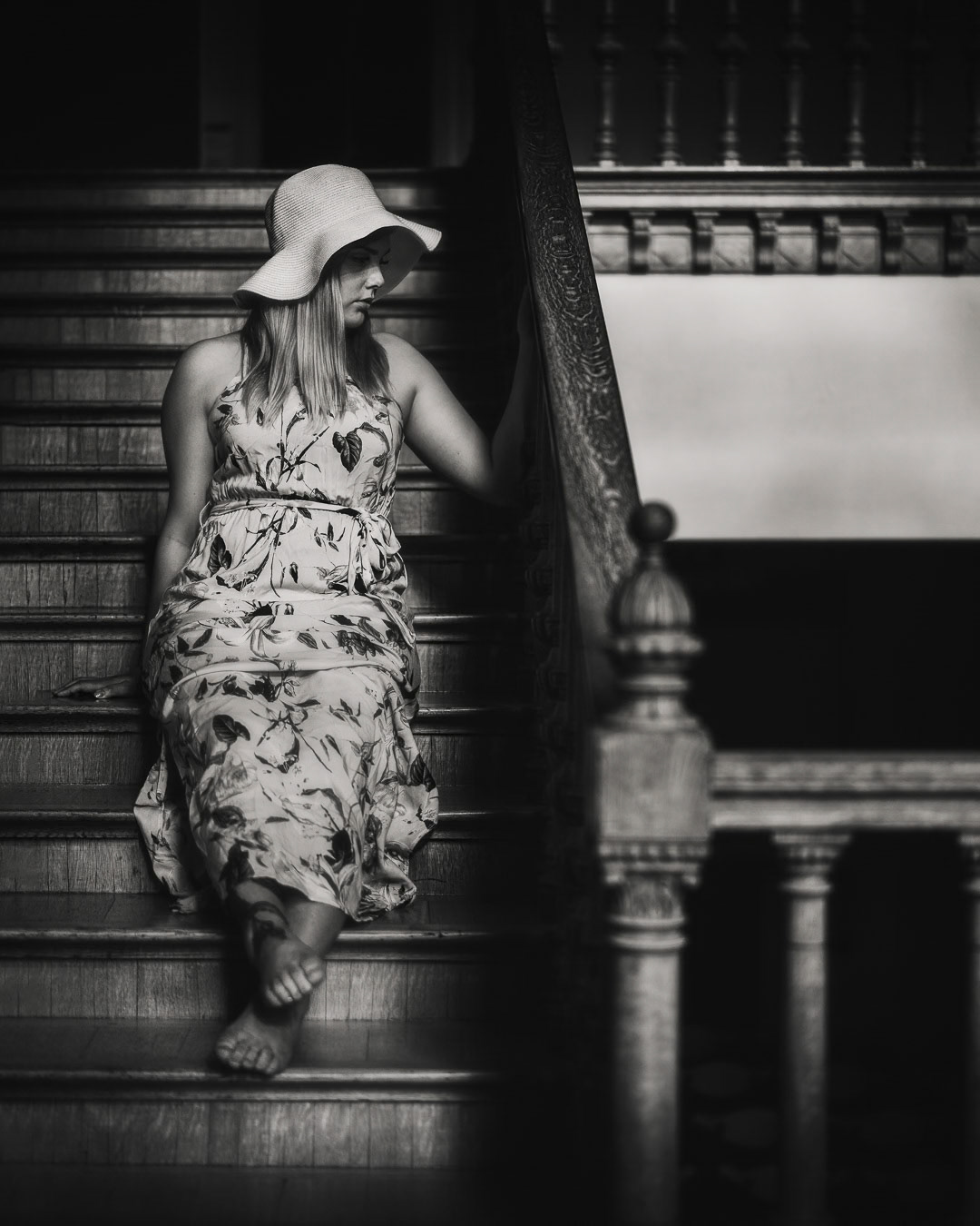 woman on a stairway 4
