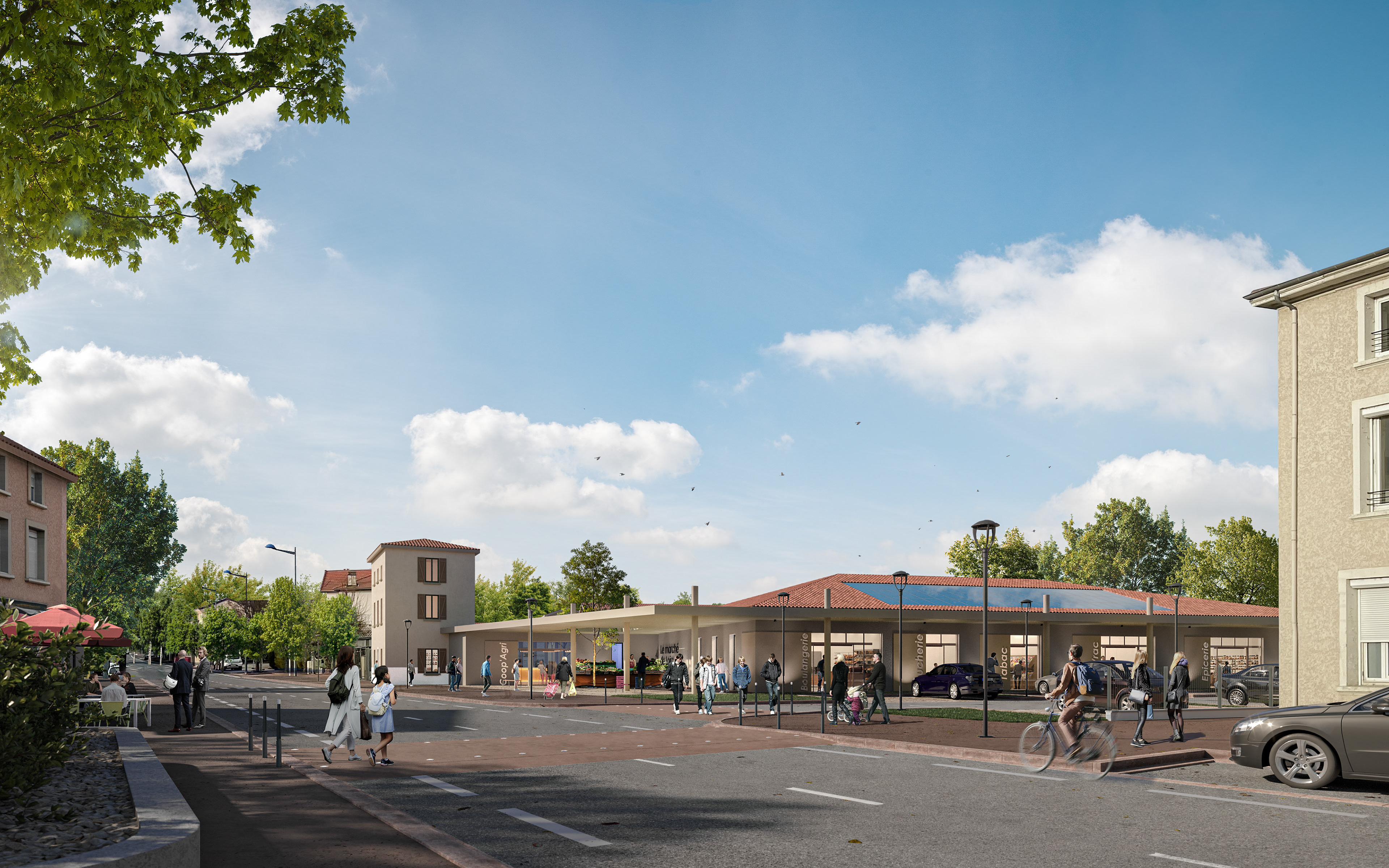 Halle marchande • ASB+ Architecte