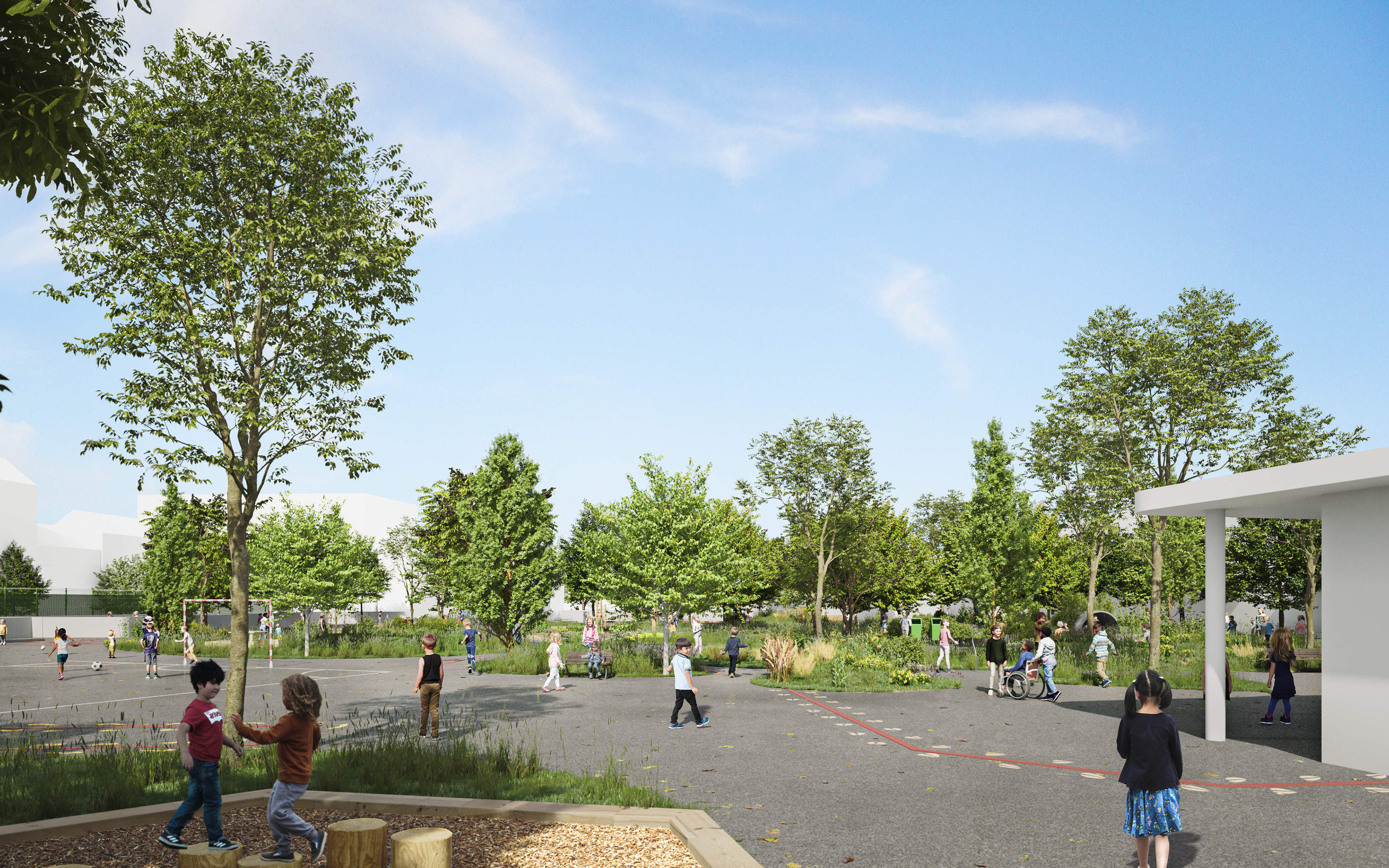 Rénovation d'une cours d'école • LCPDLT