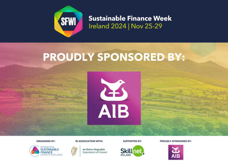 AIB supported Sustainable Finance Week Ireland 2024 as lead sponsor, helping champion innovation and climate leadership in finance.