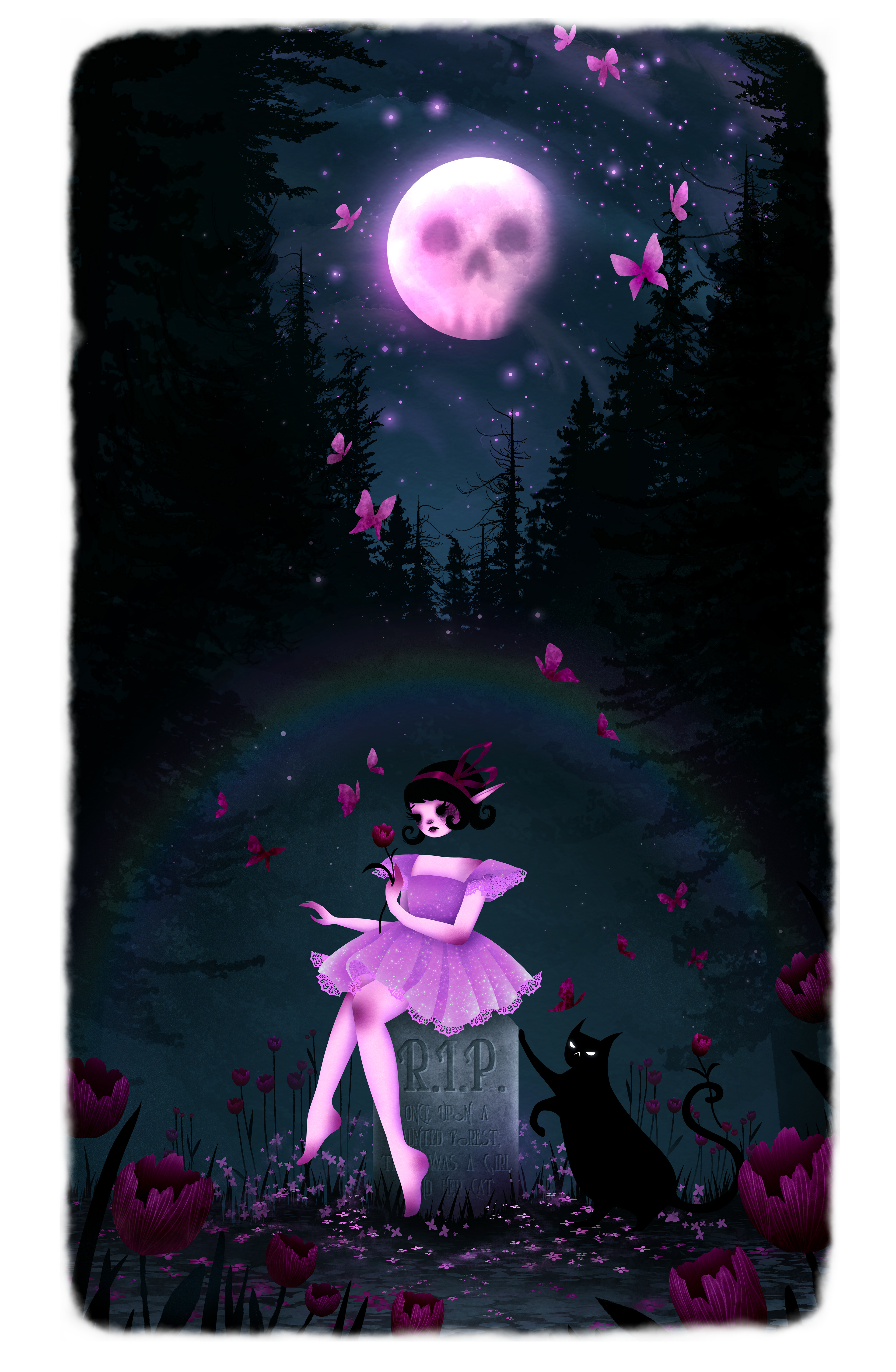 "Meet the Skeleton Moon" digital, 2023