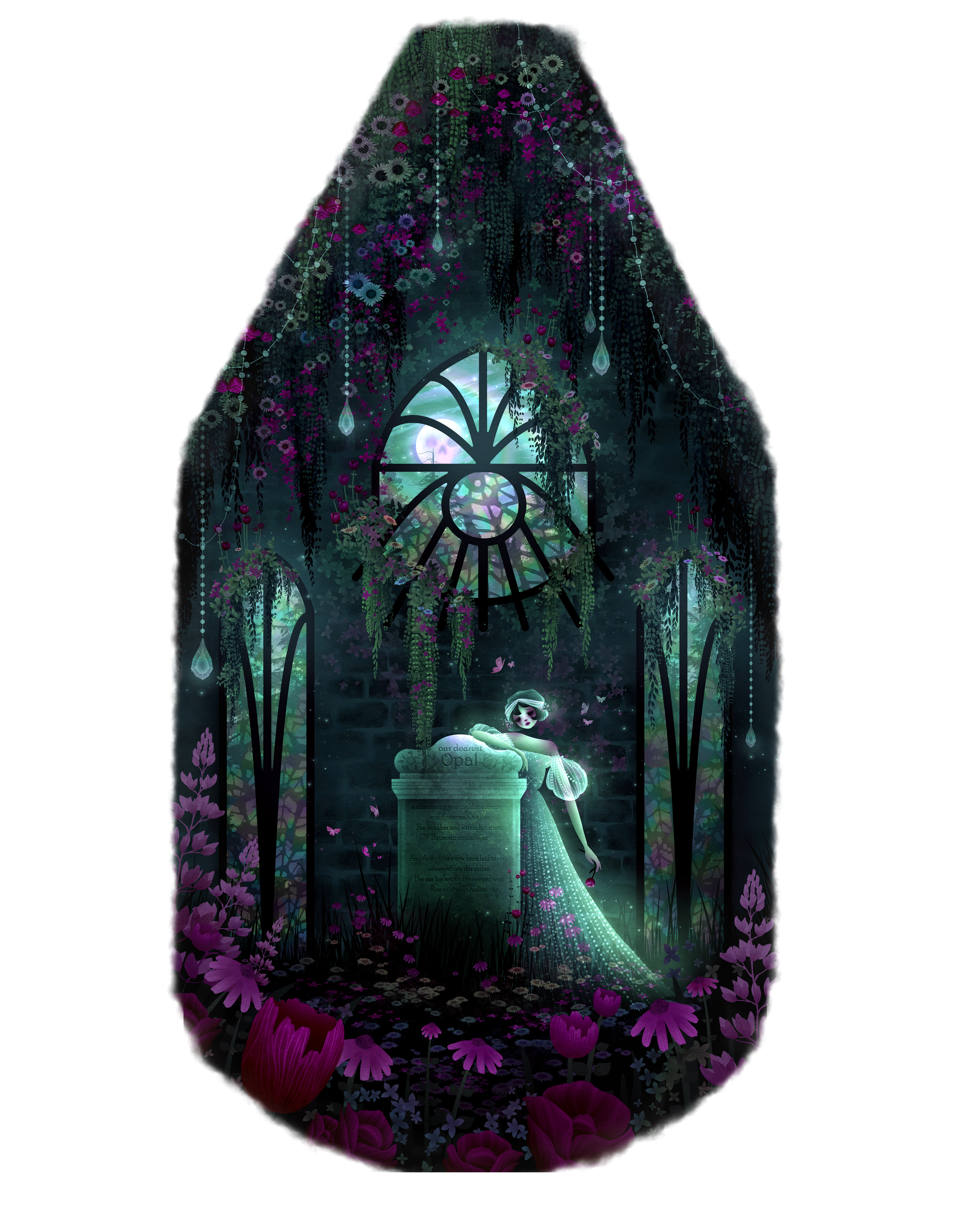 "Opal's Crypt" digital, 2024