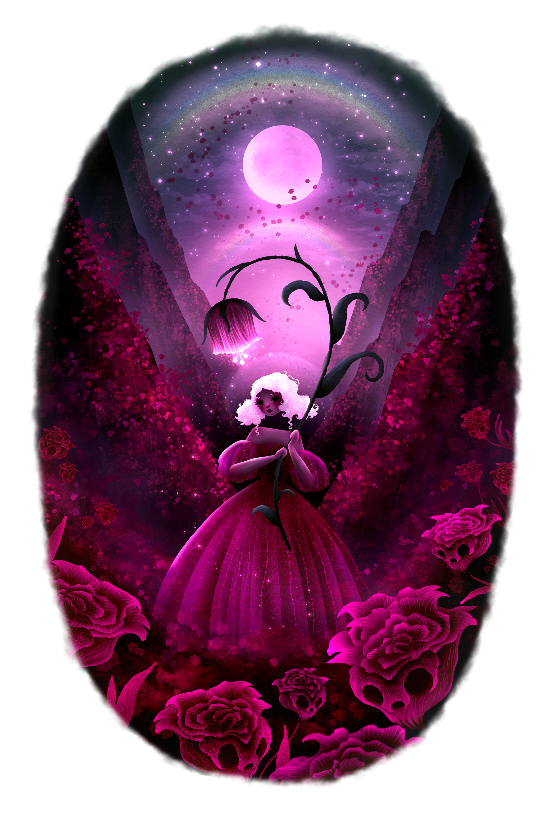 "Wysteria's Teardrop Flower" digital, 2023