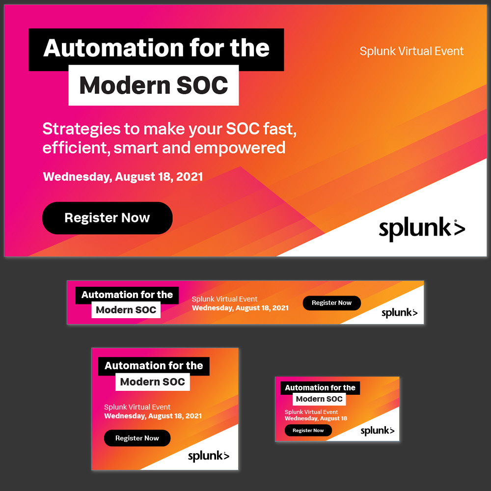 SPLUNK (2021) – Digital banner set I produced