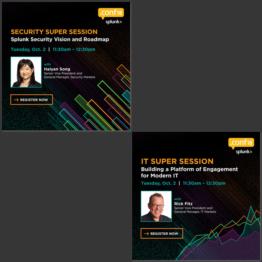 SPLUNK (2018) – Event digital banners I produced in various formats
