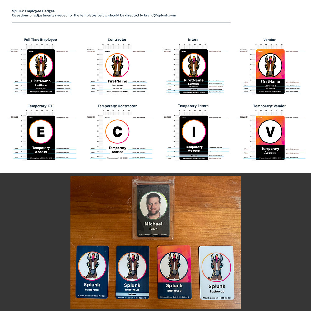 SPLUNK (2018-2021) – Employee badges I designed/produced
