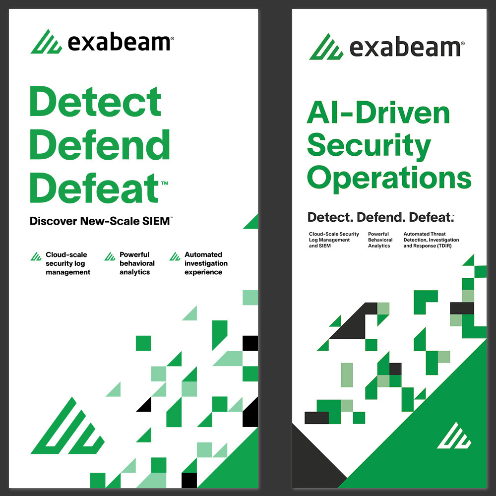EXABEAM (2023) – Print pull-up banners I produced