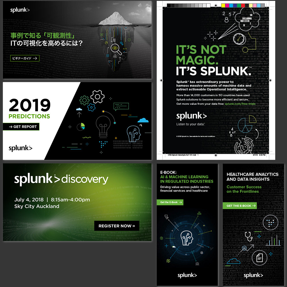 SPLUNK (2017-18) – Print ad and digital banners I produced in various formats