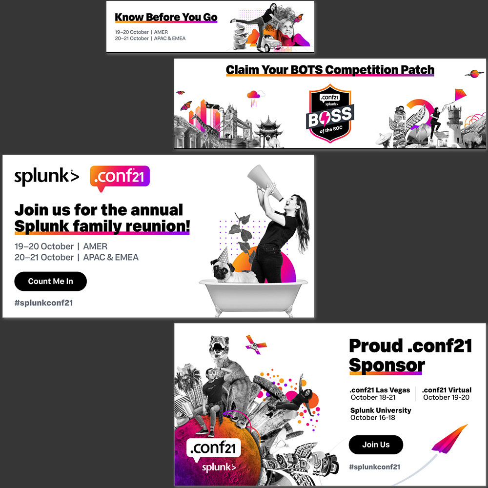 SPLUNK (2021) – Event digital banners I produced