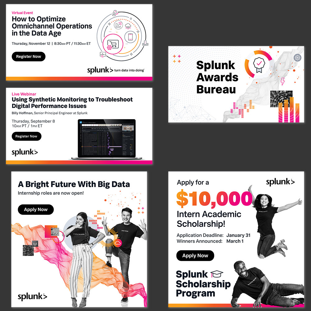 SPLUNK (2019-2022) – Digital banners I designed/produced