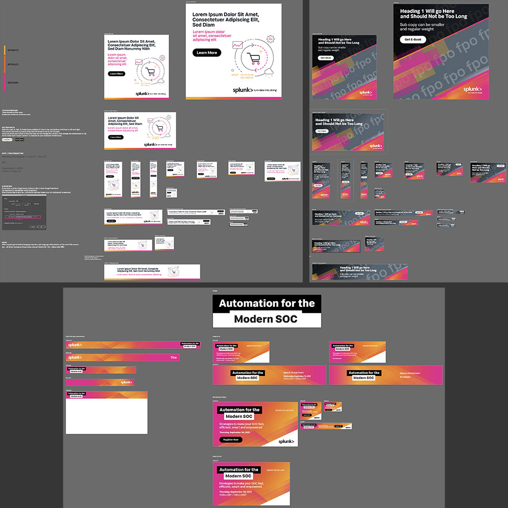 SPLUNK (2019-2022) – Digital banner templates I produced/managed