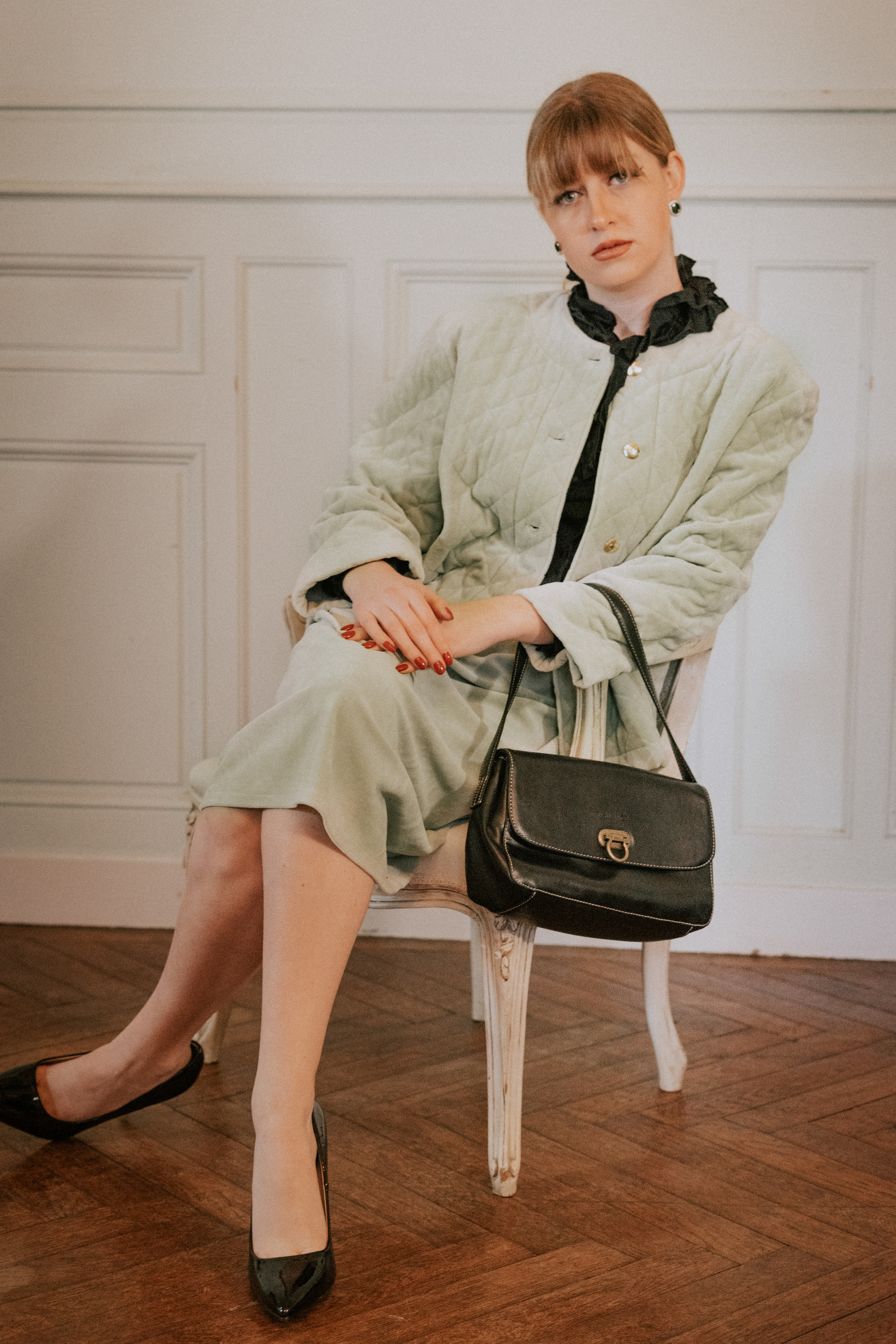 Tailleur vert femme