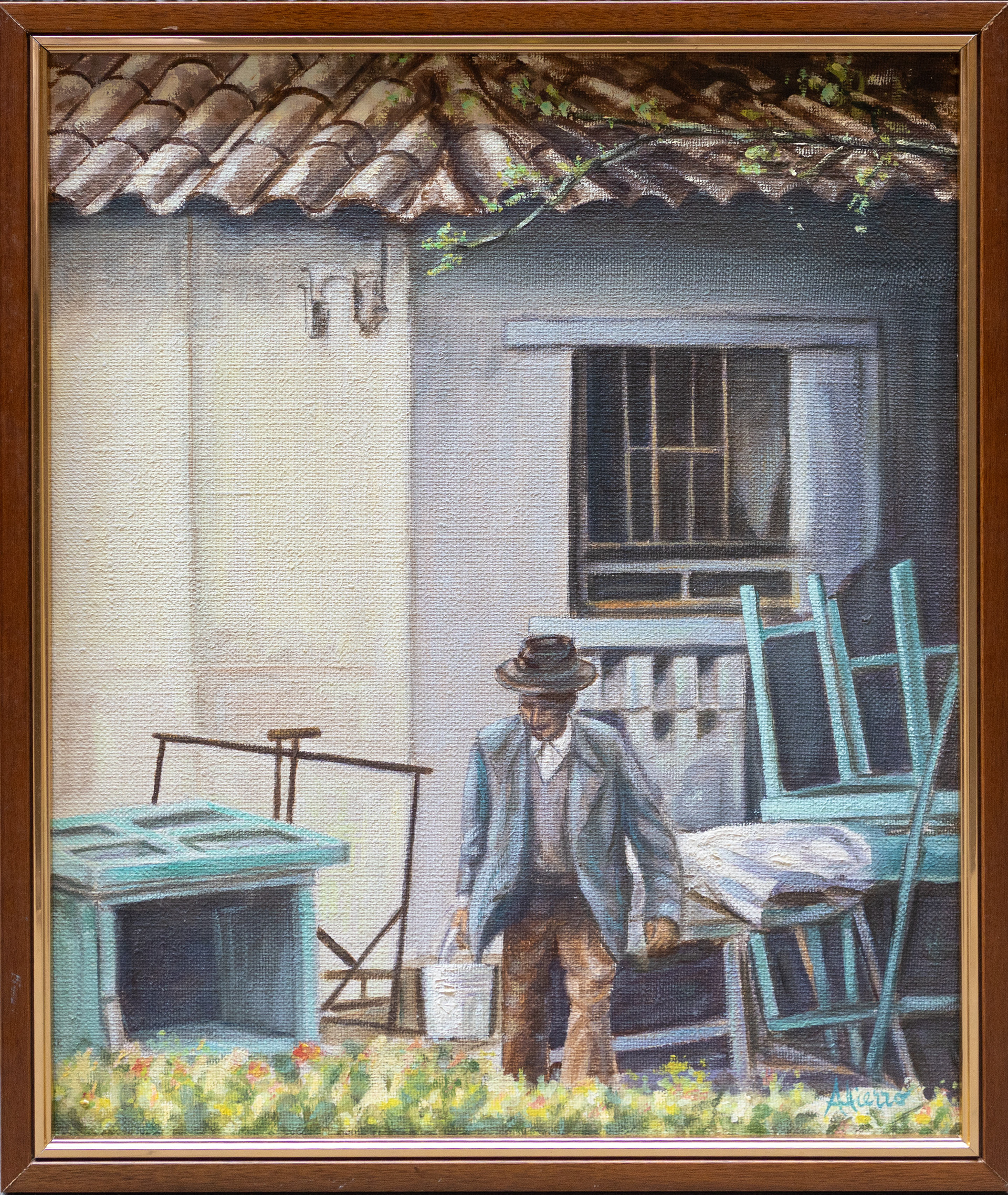 "El patio de mi casa", 65 x 54