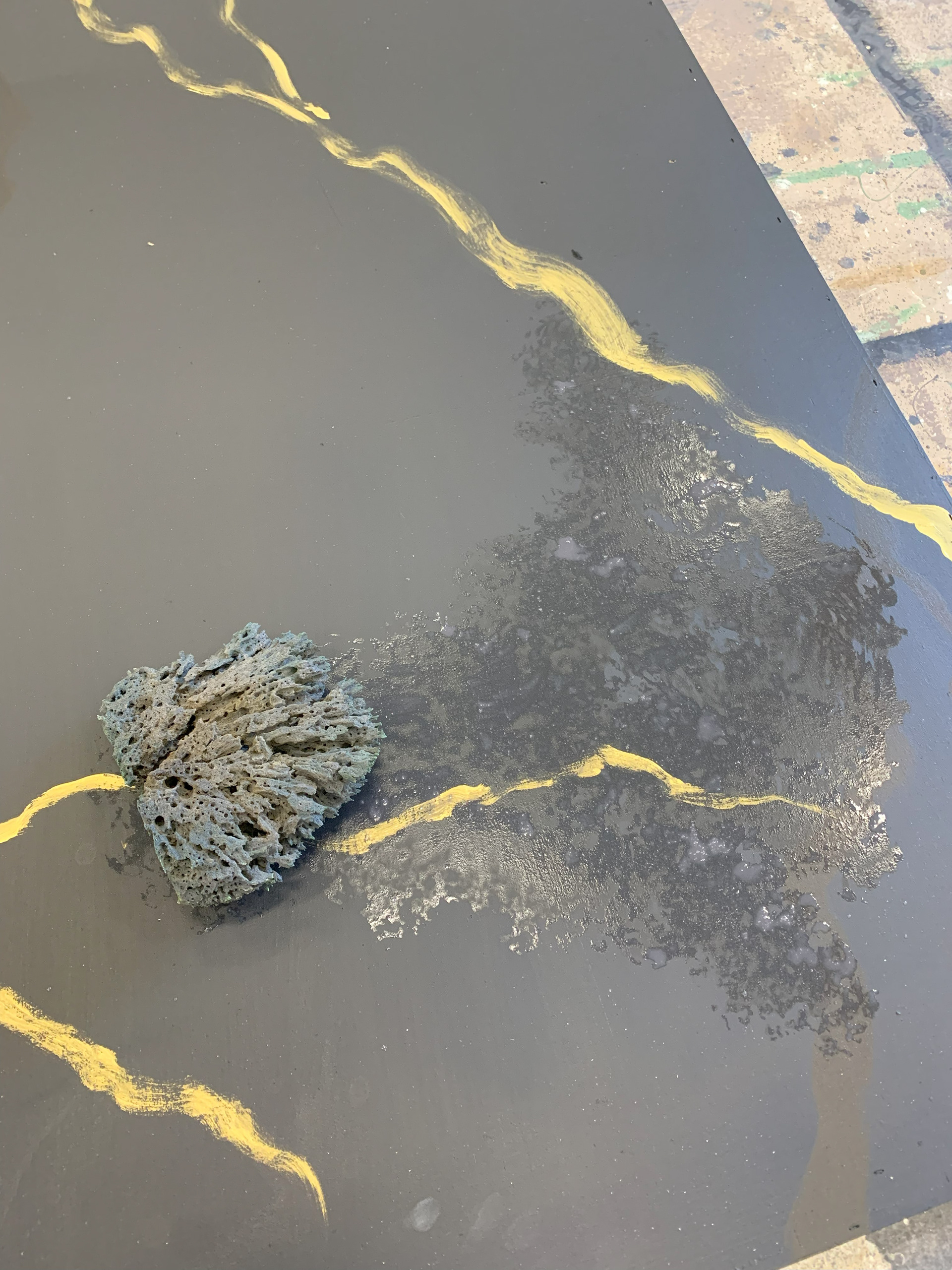 Texture sponged on