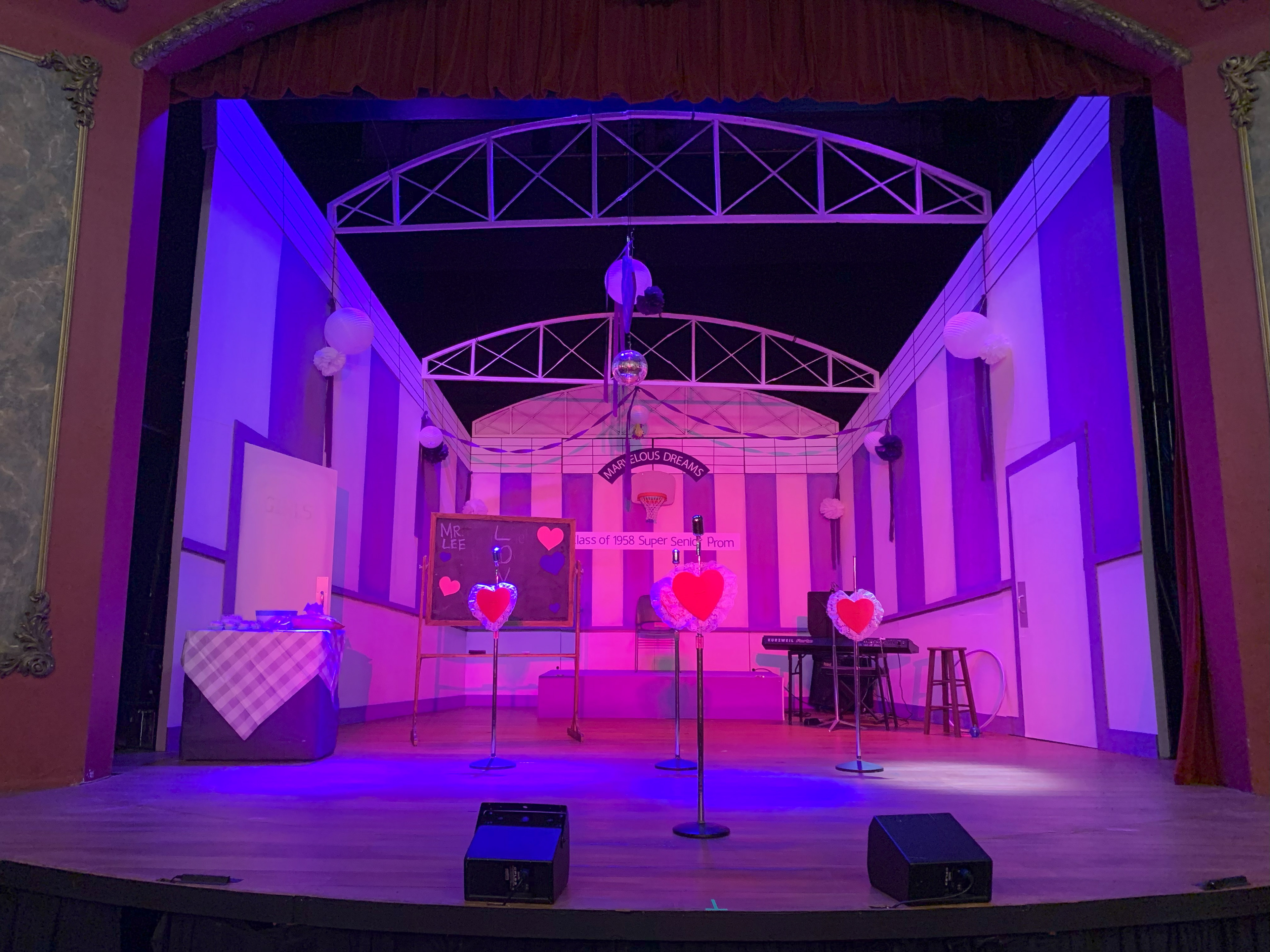 Full Stage with lighting and props