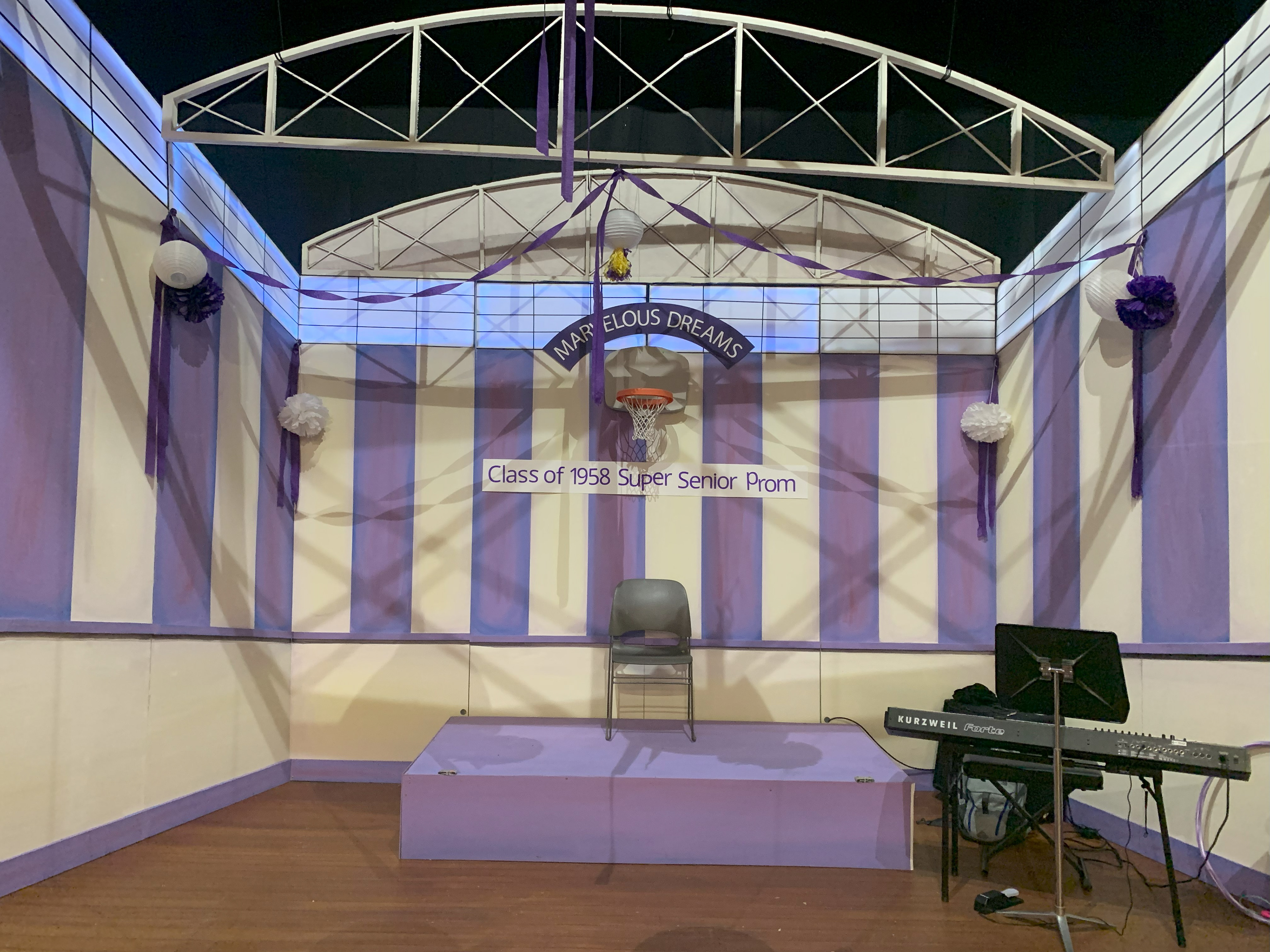 Stage without lighting