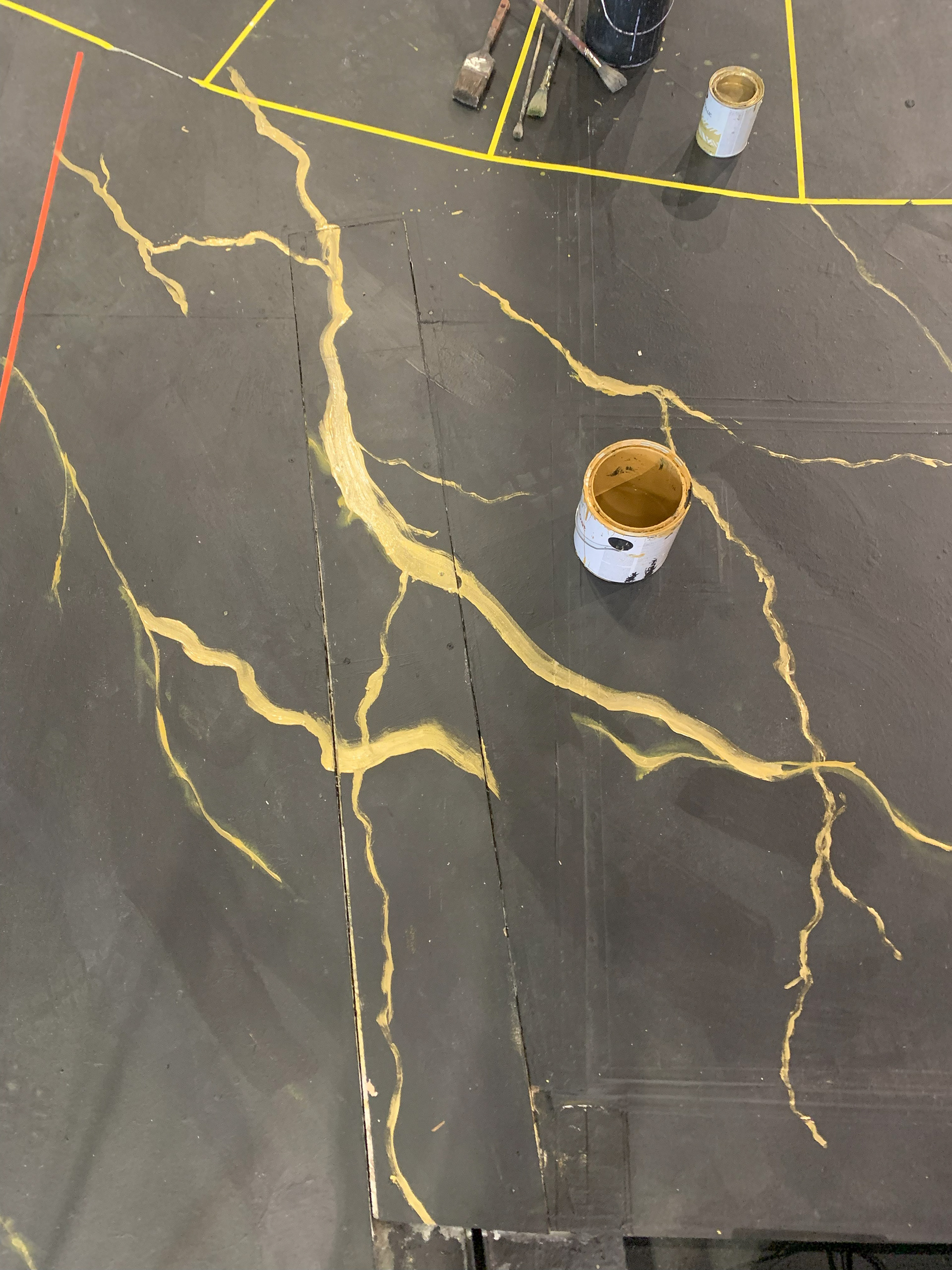 Veins with gold accents