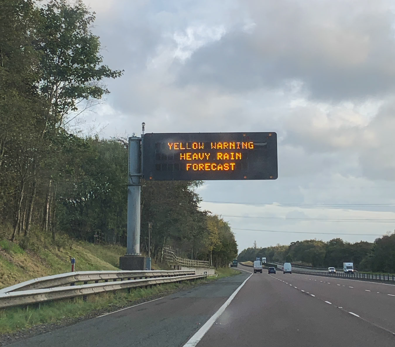 Then Amber...then red....ran to Wales