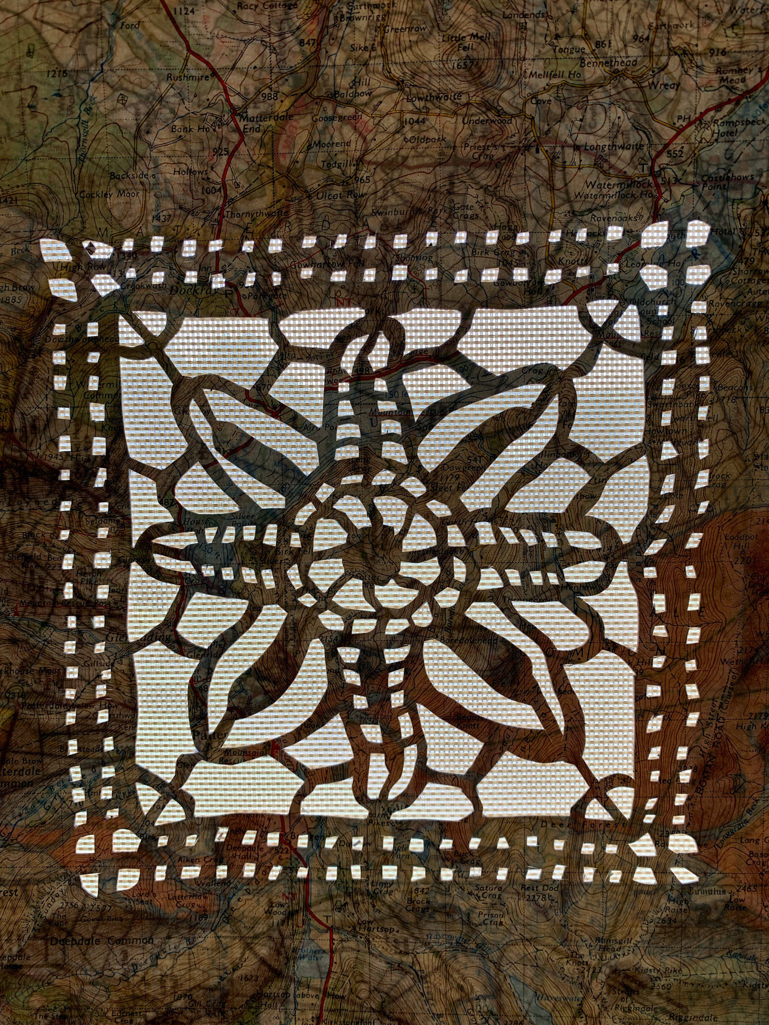 Paper Cutting in a Map