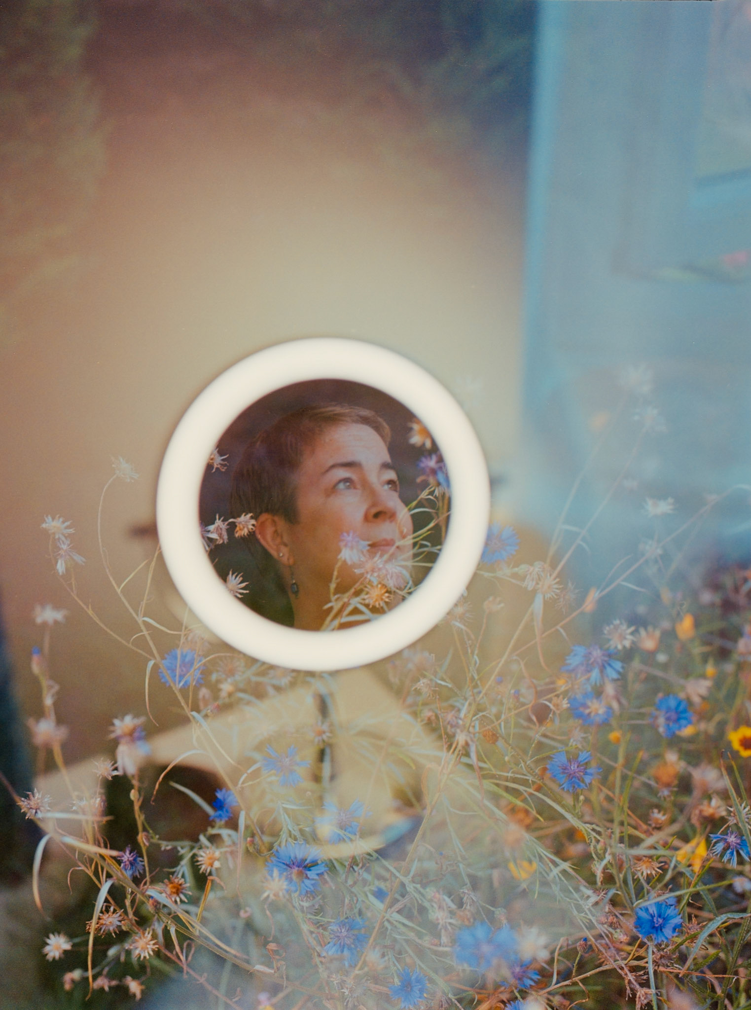 In Flowers (in camera film double exposure)