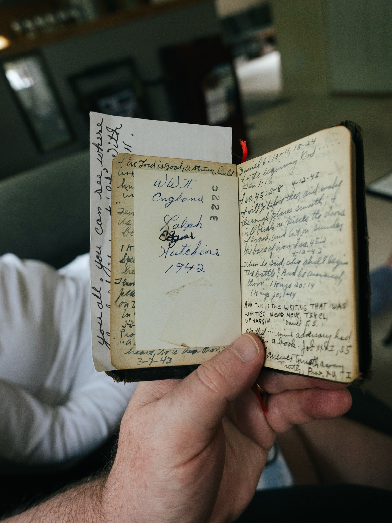 Ralphs bible that he carried all through WW2.