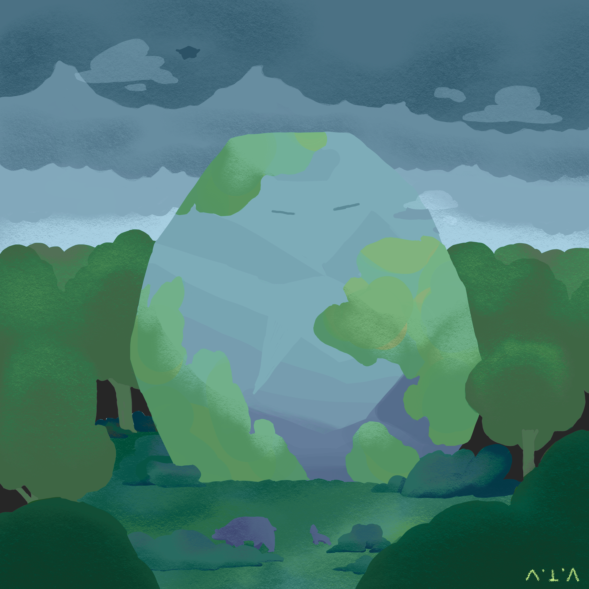 Peachtober Day 9: Boulder