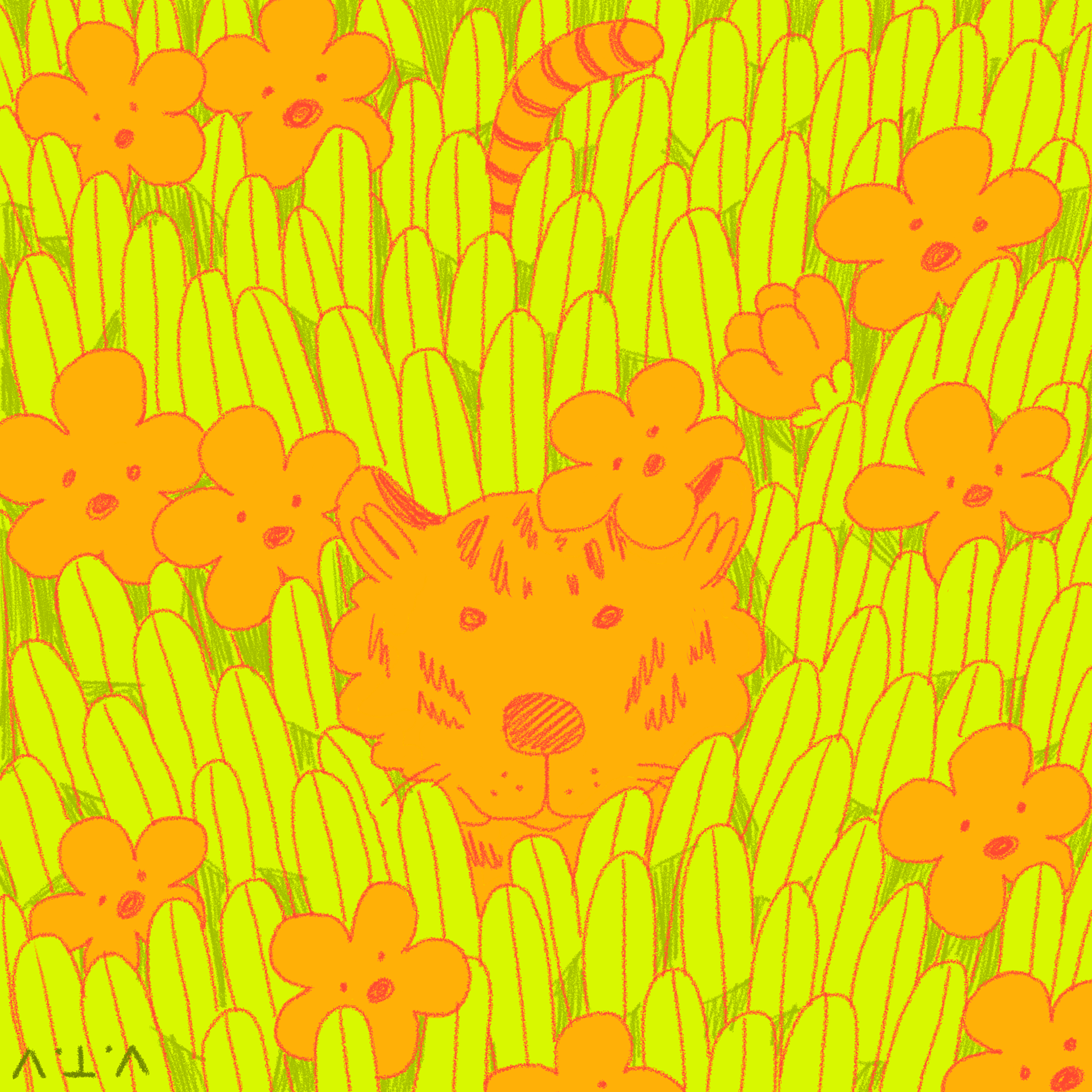 Peachtober Day 4: Tiger