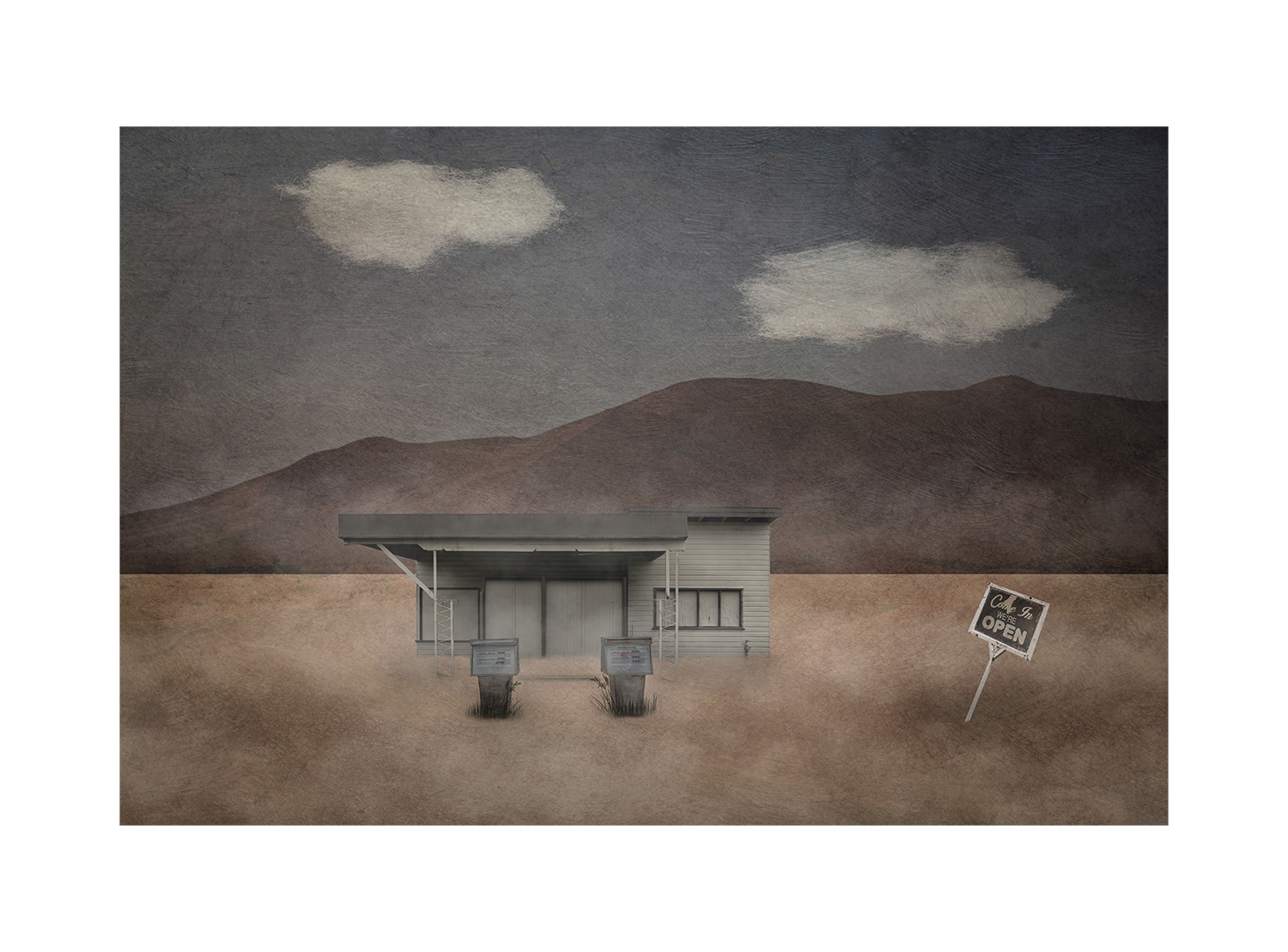 A forgotten oasis (Approximate size 60cm x 40 cm - $AU400)