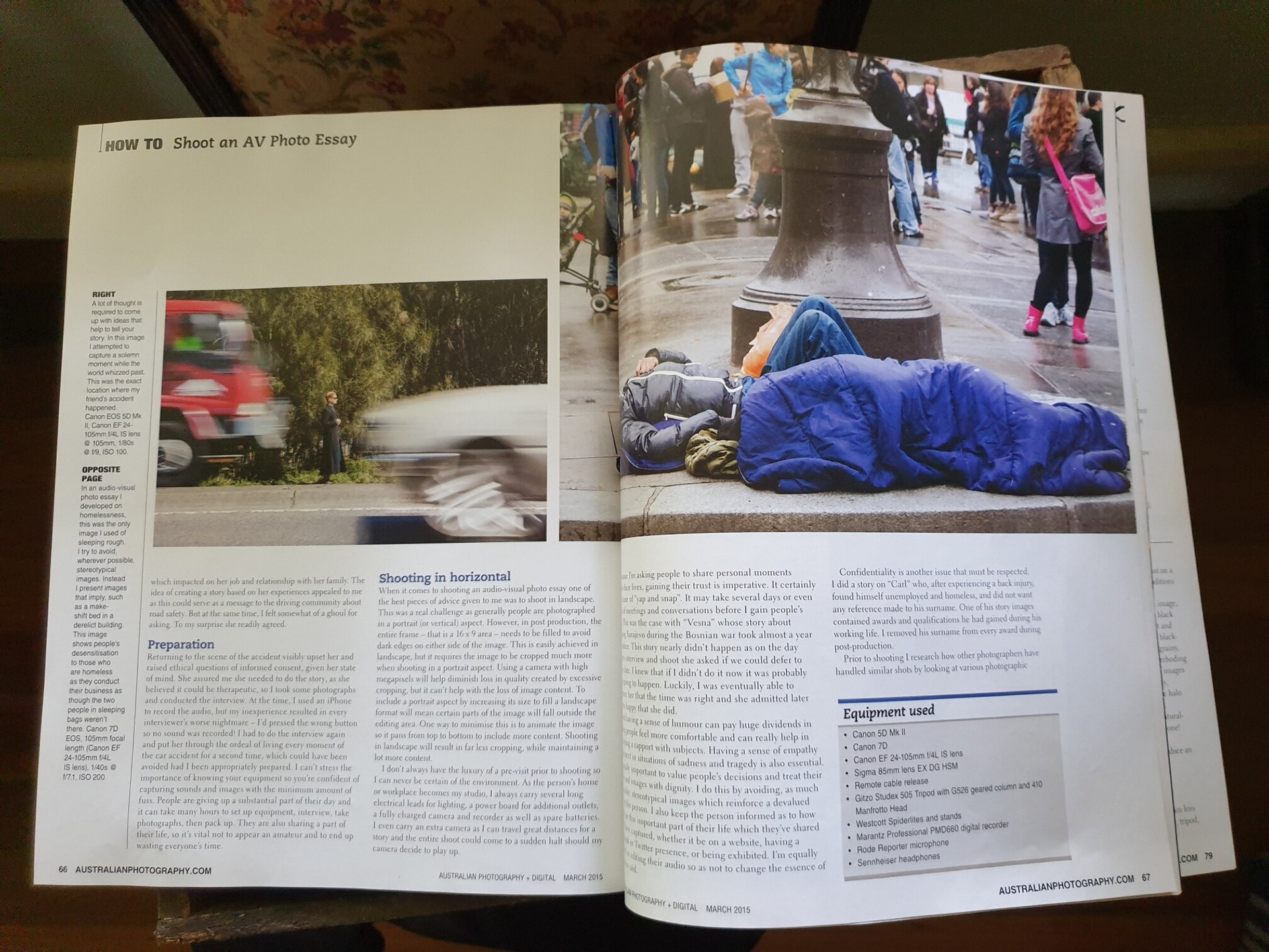 16 February 2021 - Life in 2 Minutes - One of my publications in Australian Photography - March 2015 (con't)